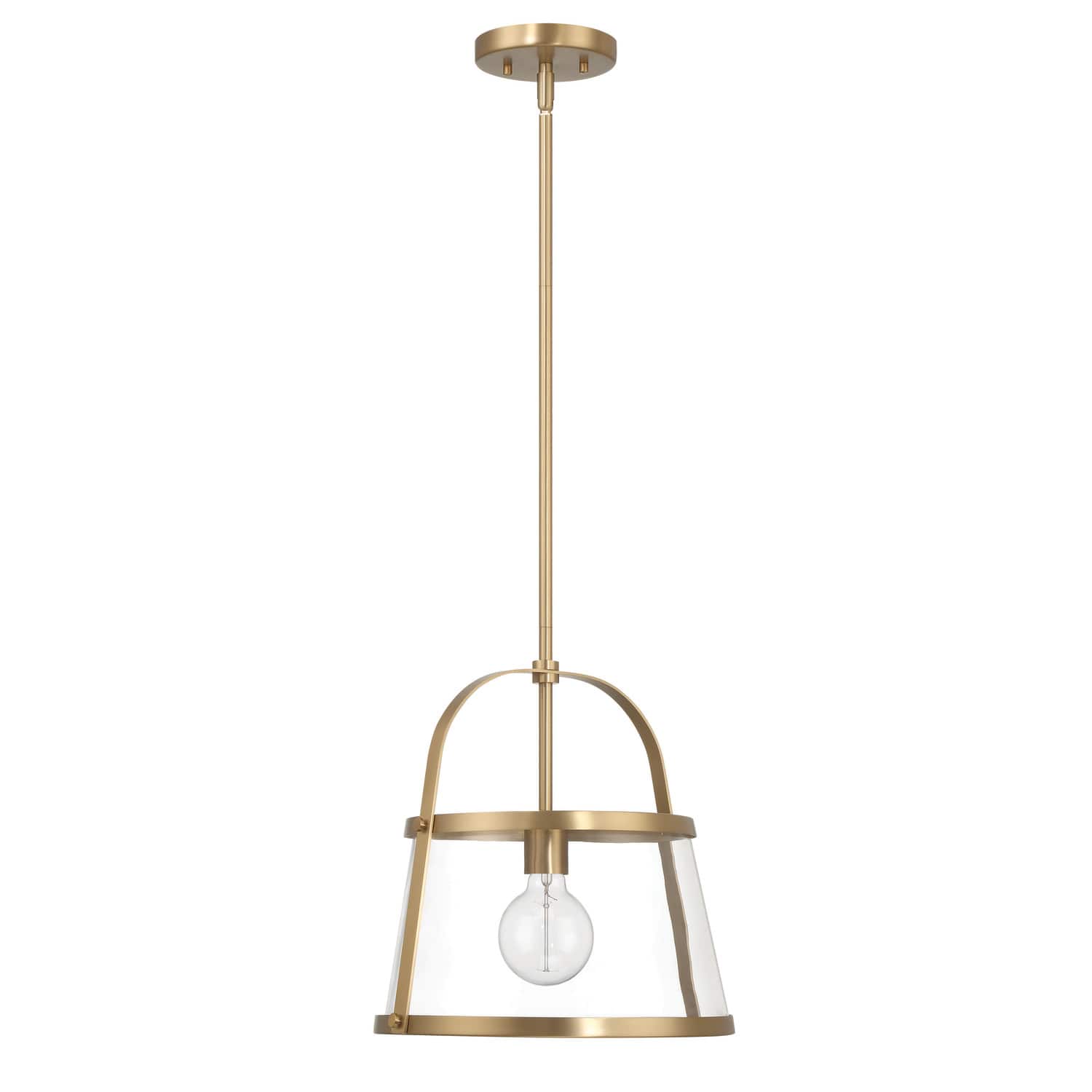 Hello Honey® Fallon Gold Vintage Metal & Clear Glass Ceiling Light