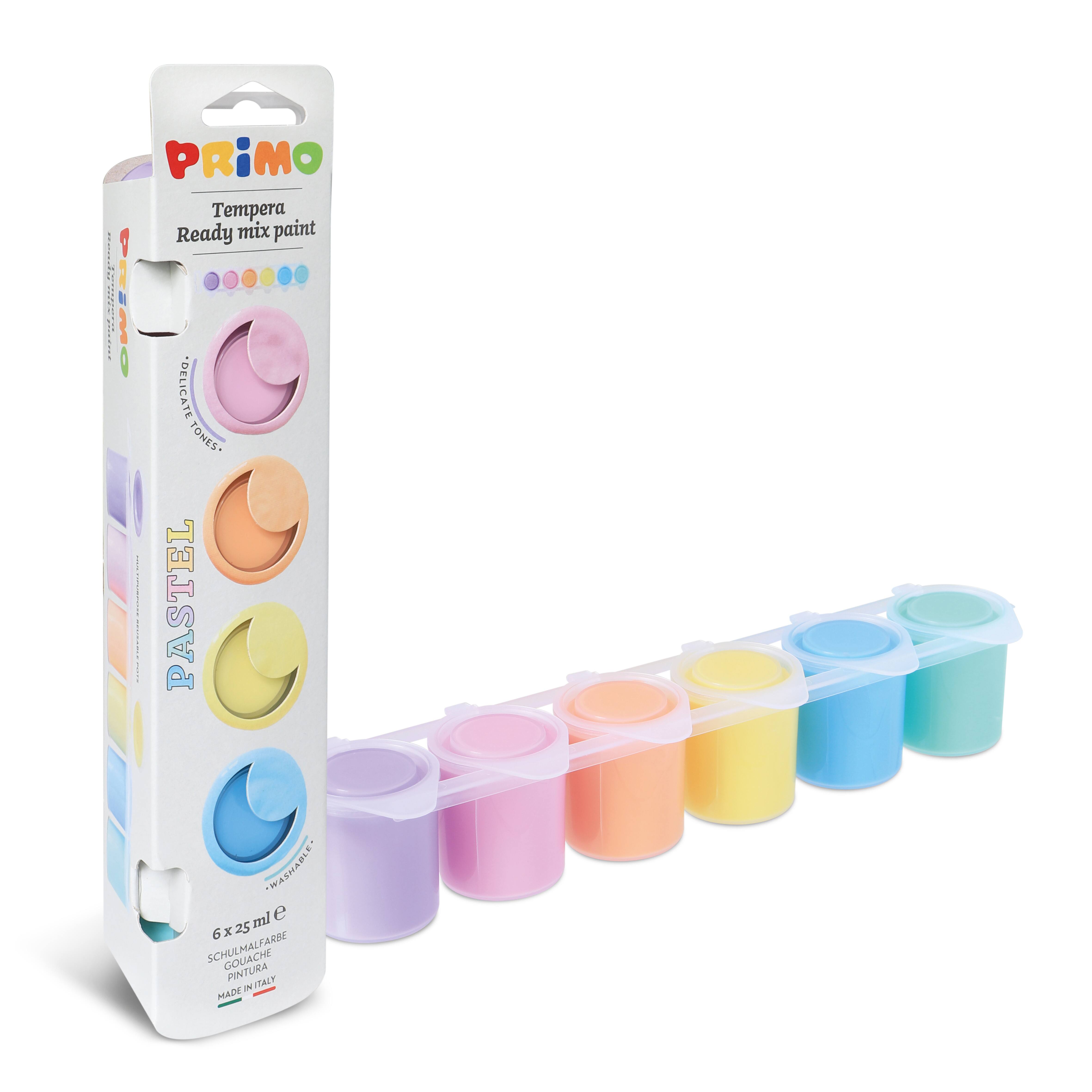 PRiMO Premium 6 Color Tempera Paint Pot Set