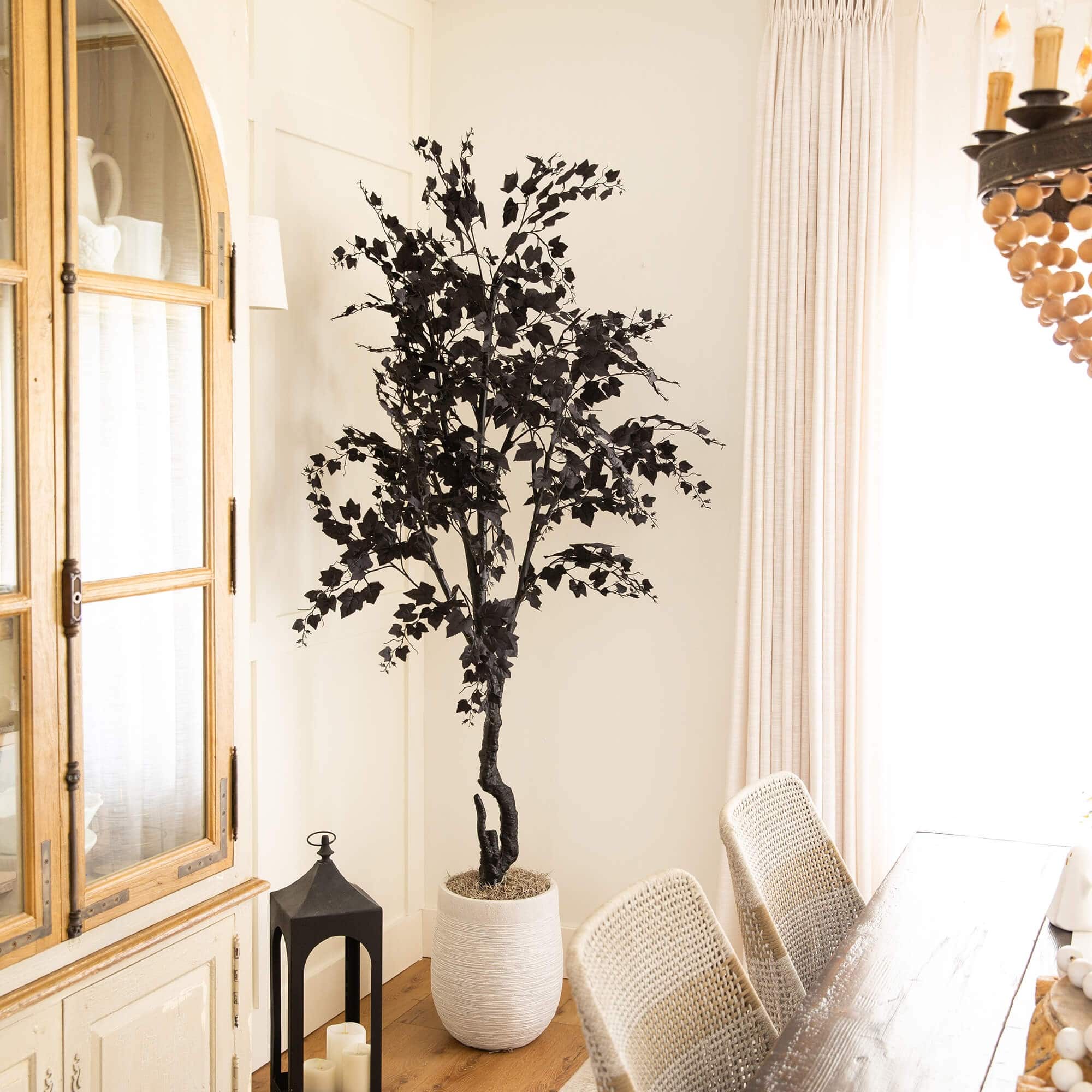 7ft. Artificial Halloween Black Maple Tree