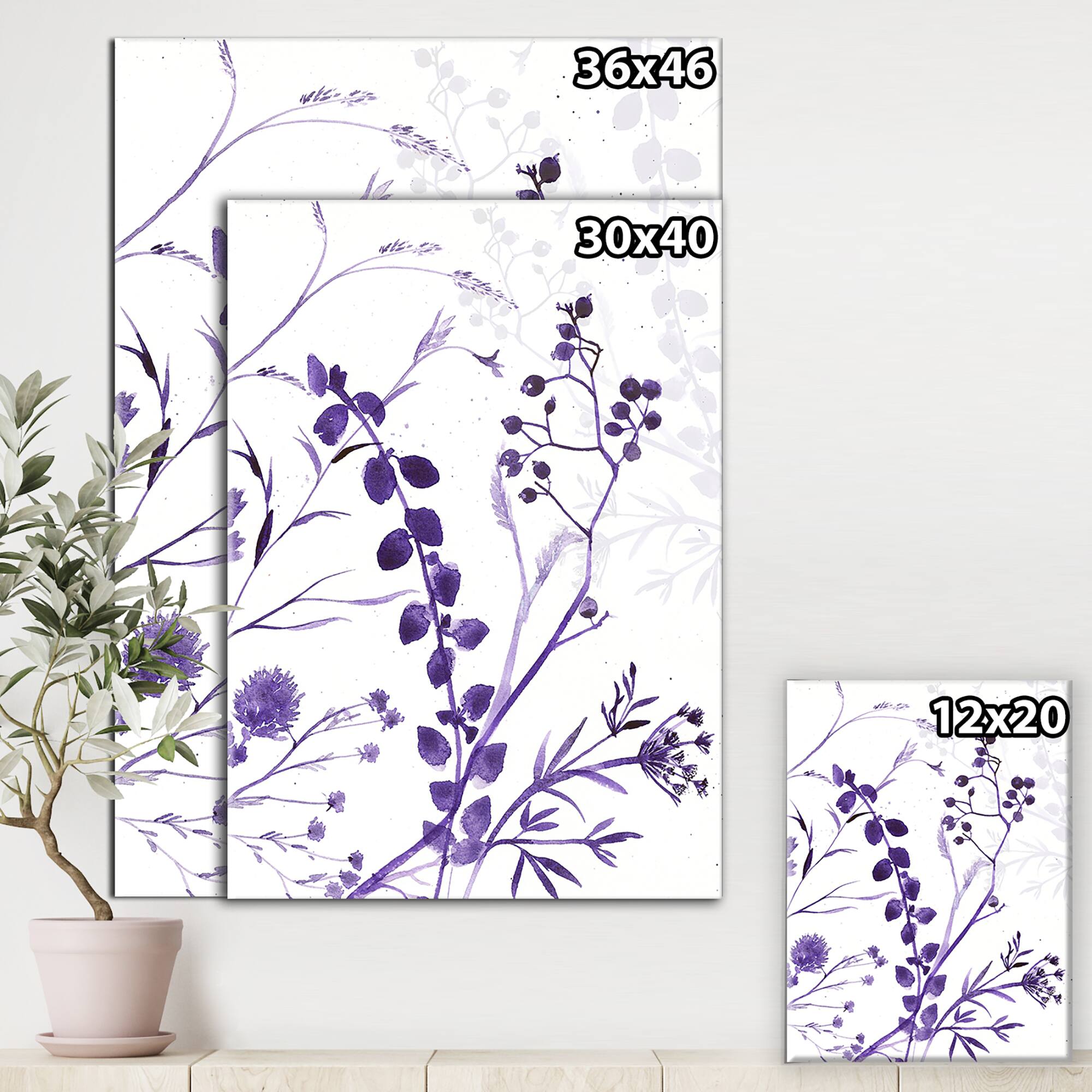 Designart - Meadow Flowers In The Afternoon I - Cottage Canvas Wall Art