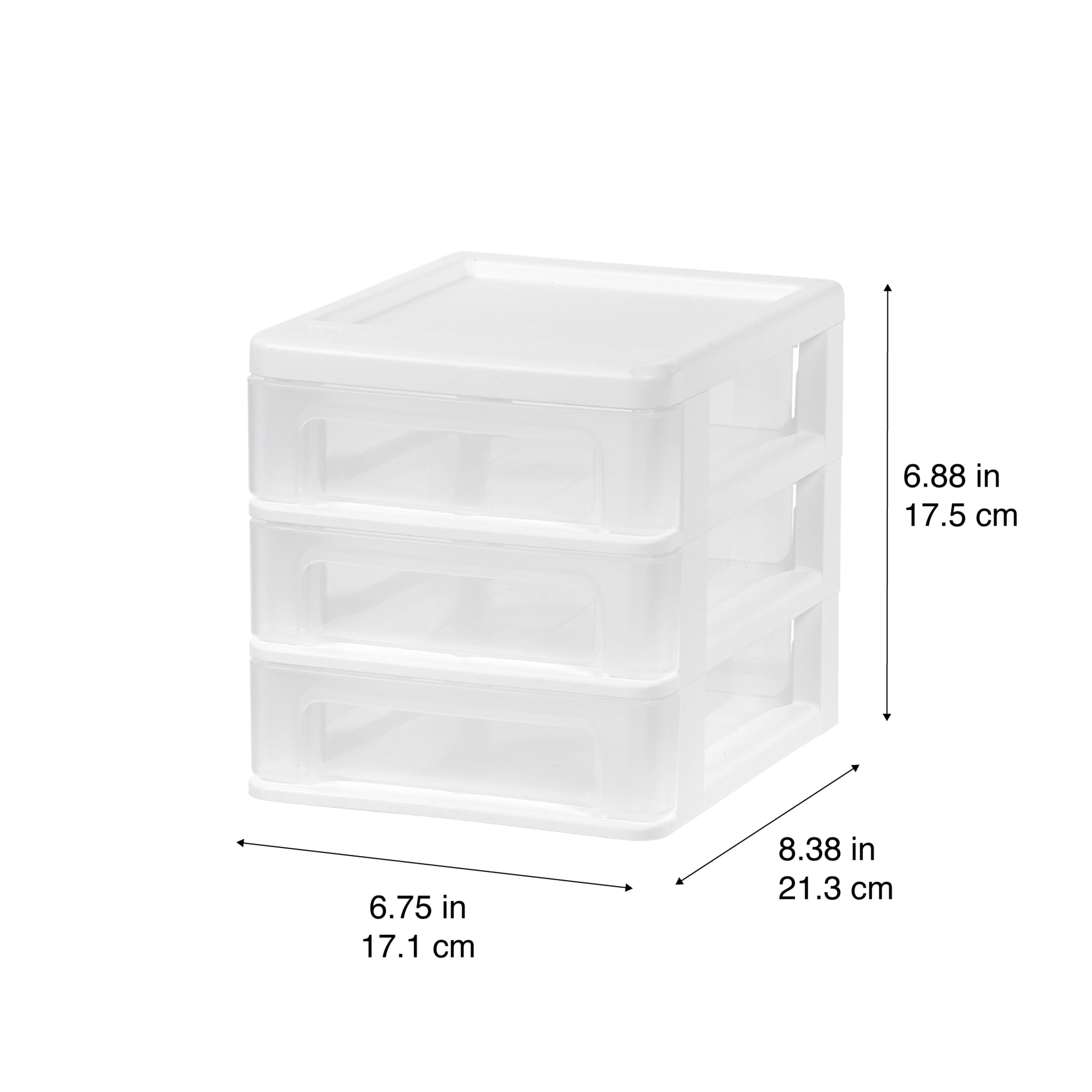 8 Pack: IRIS 7&#x22; Clear Tabletop Storage Drawers