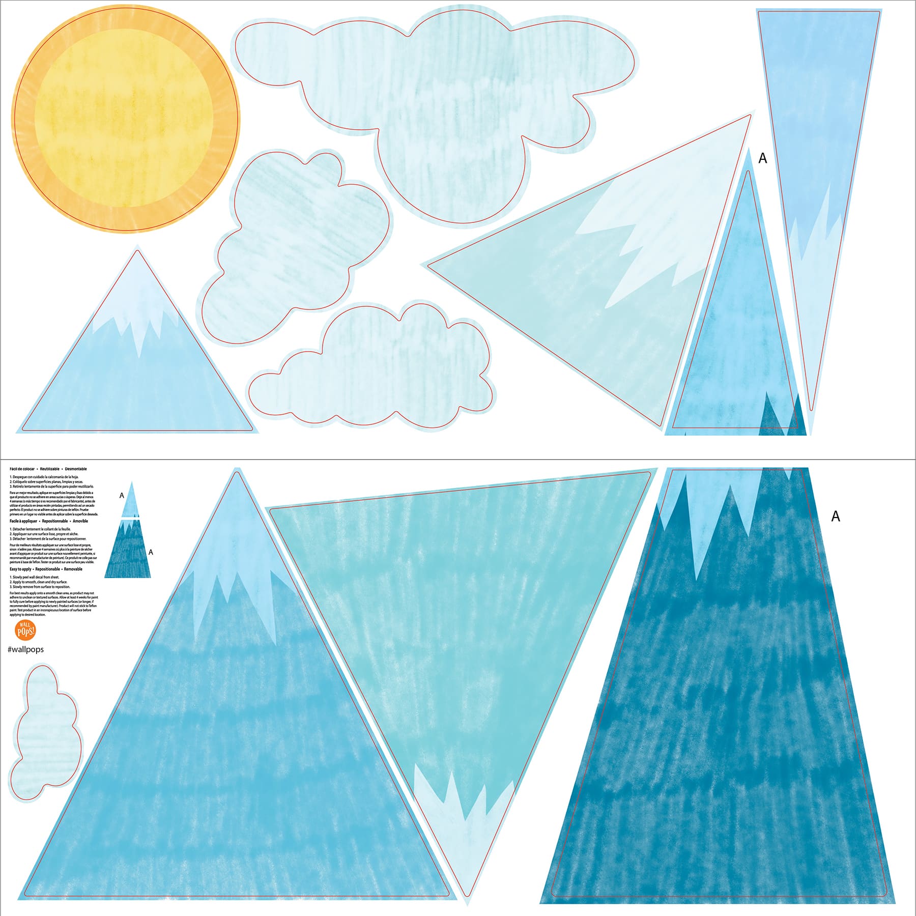 WallPops The Peak Of Mountain Wall Decal
