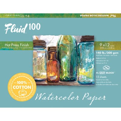Global Art Fluid 100™ Hot Press Watercolor Paper Block