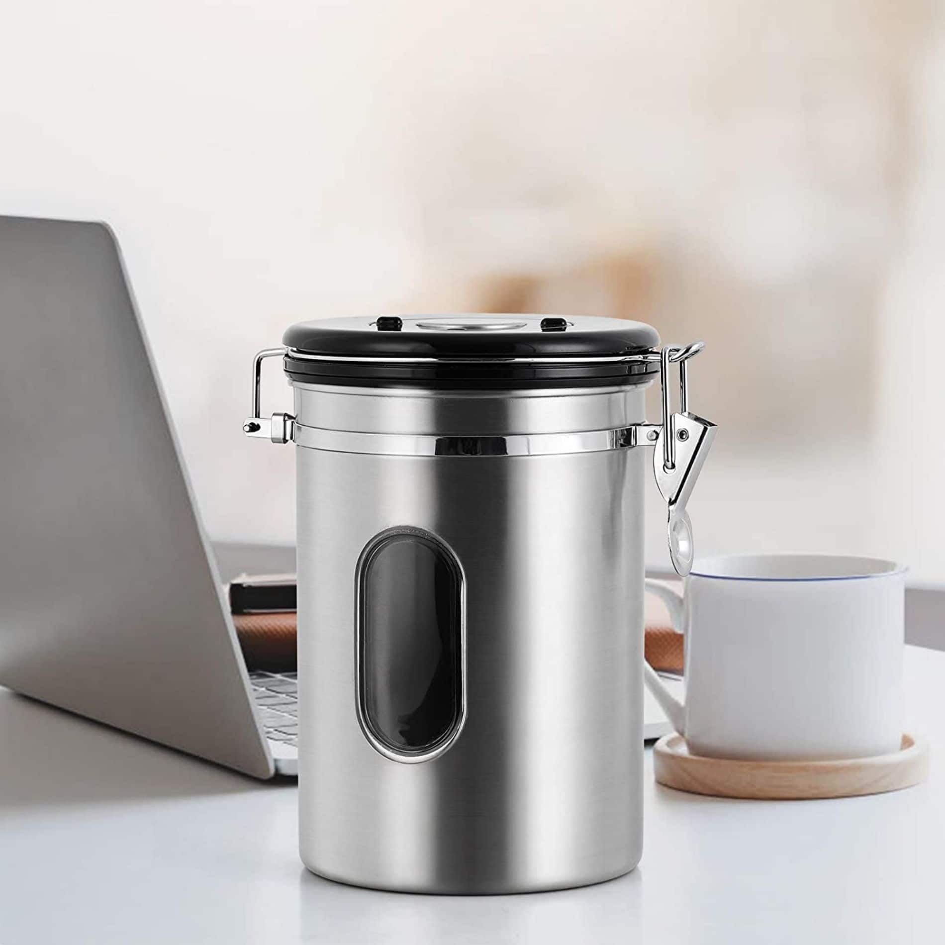 NEX™ 22oz. Airtight Stainless Steel Coffee Canister