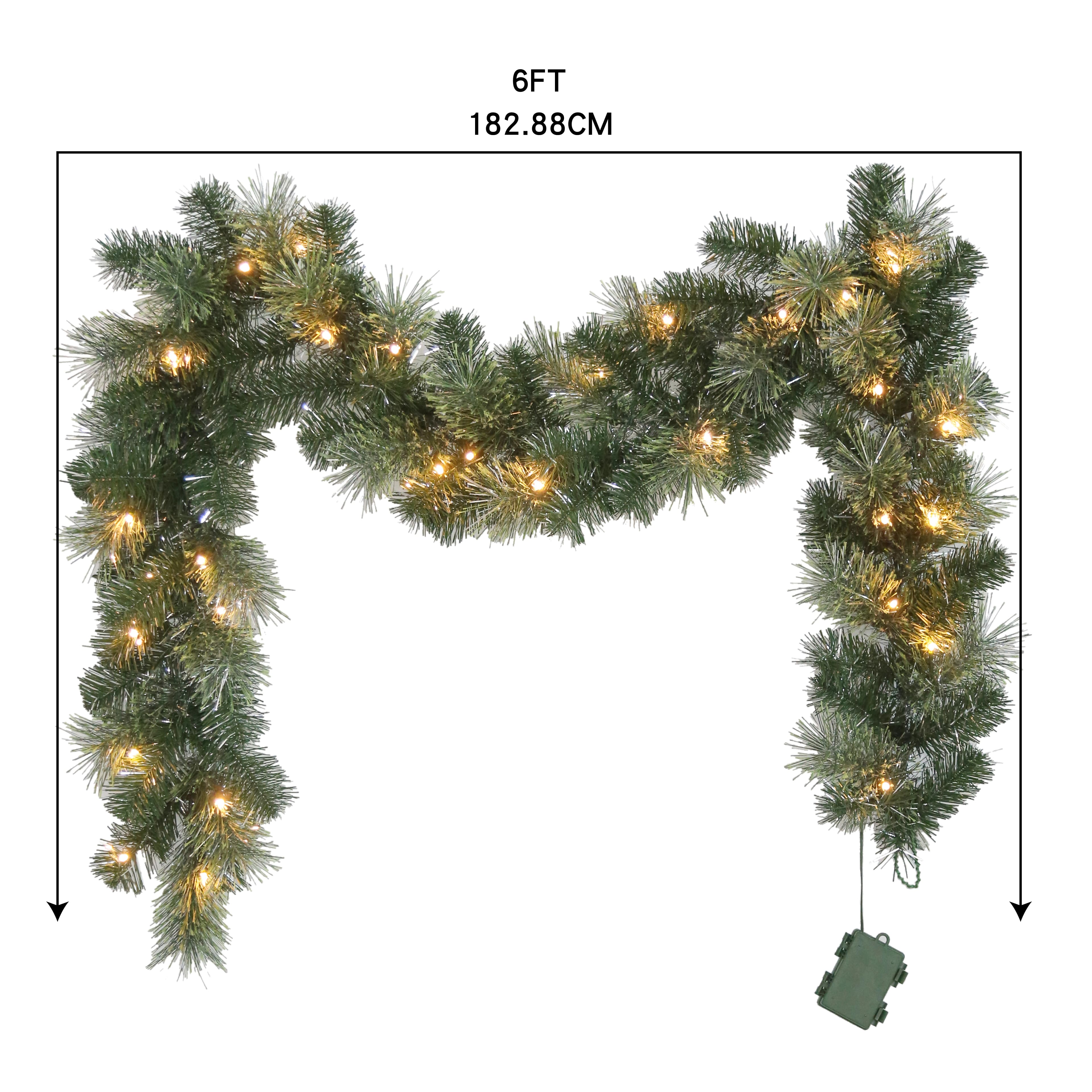 6ft. Pre-Lit Celebration Pine Garland by Ashland&#xAE;