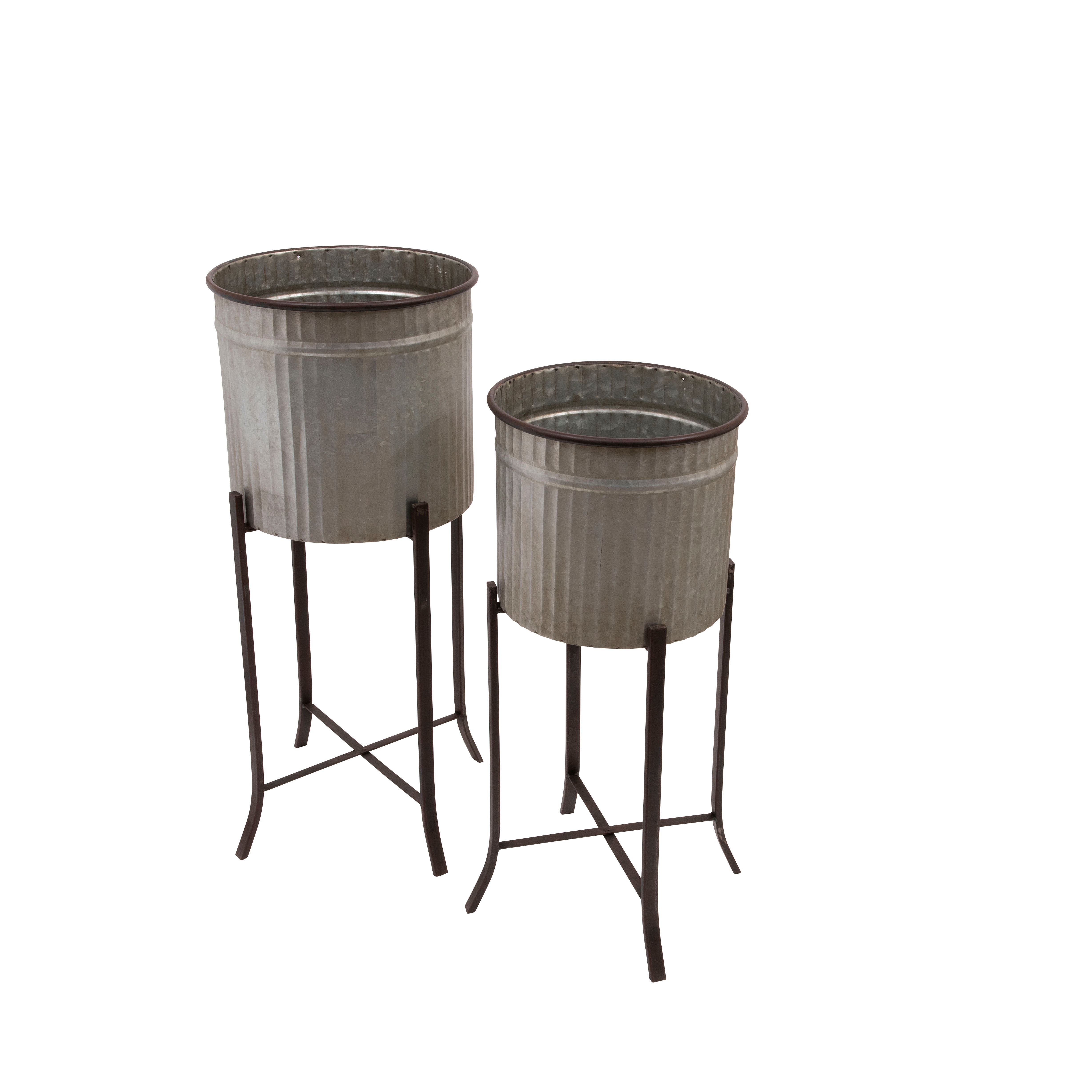 Hello Honey® Rustic Iron Planters with Stand