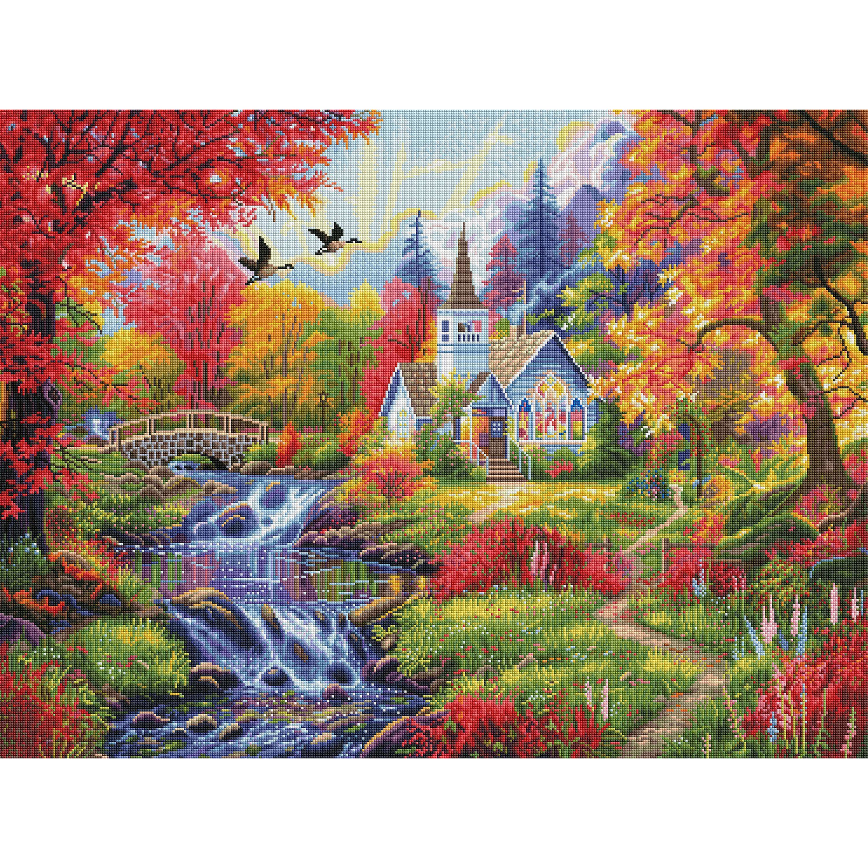 Diamond Art Club Woodland Church Diamond Painting Kit Michaels   D445232S 2 