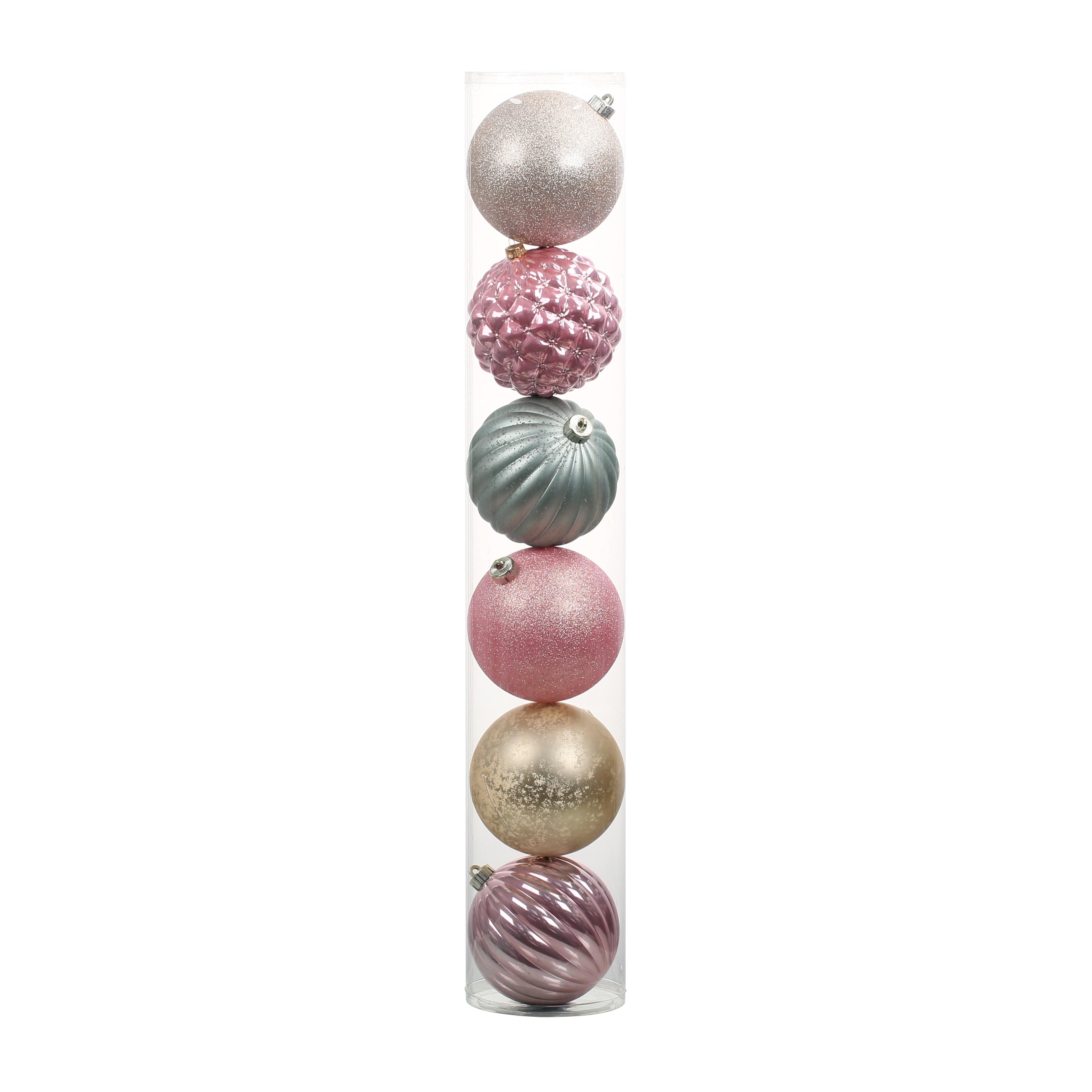 Ensemble de 6&#xA0;boules de No&#xEB;l incassables dor&#xE9;es et argent&#xE9;es de 150&#xA0;mm d&#x2019;Ashland