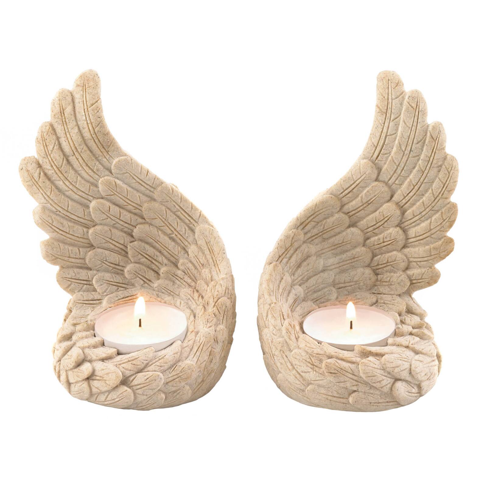 Angel Wings Tealight Set 3" x 3" x 4.75