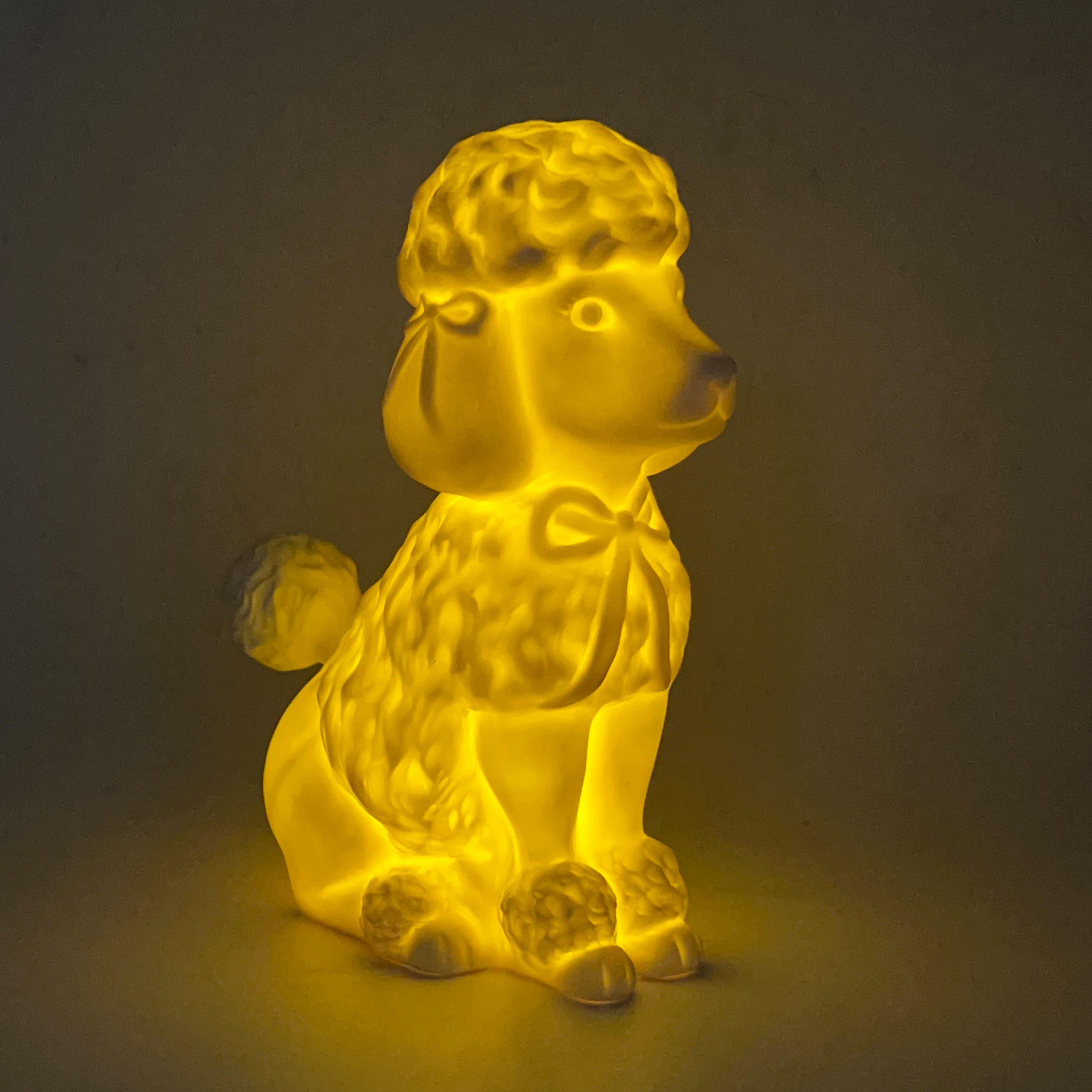 7&#x22; LED DIY Ceramic Poodle D&#xE9;cor by Make Market&#xAE;