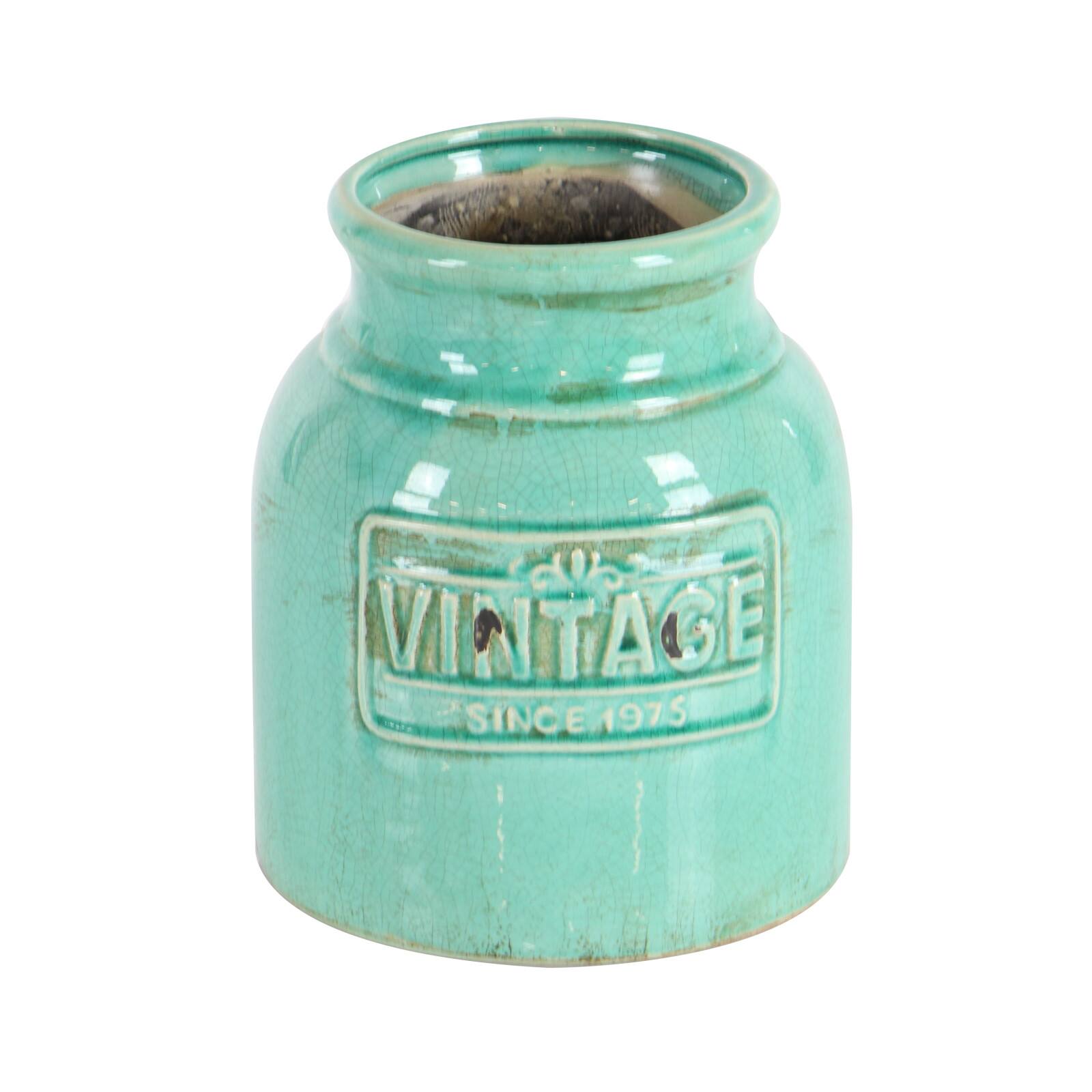 9&#x22; Terracotta Vintage Decorative Jar Set