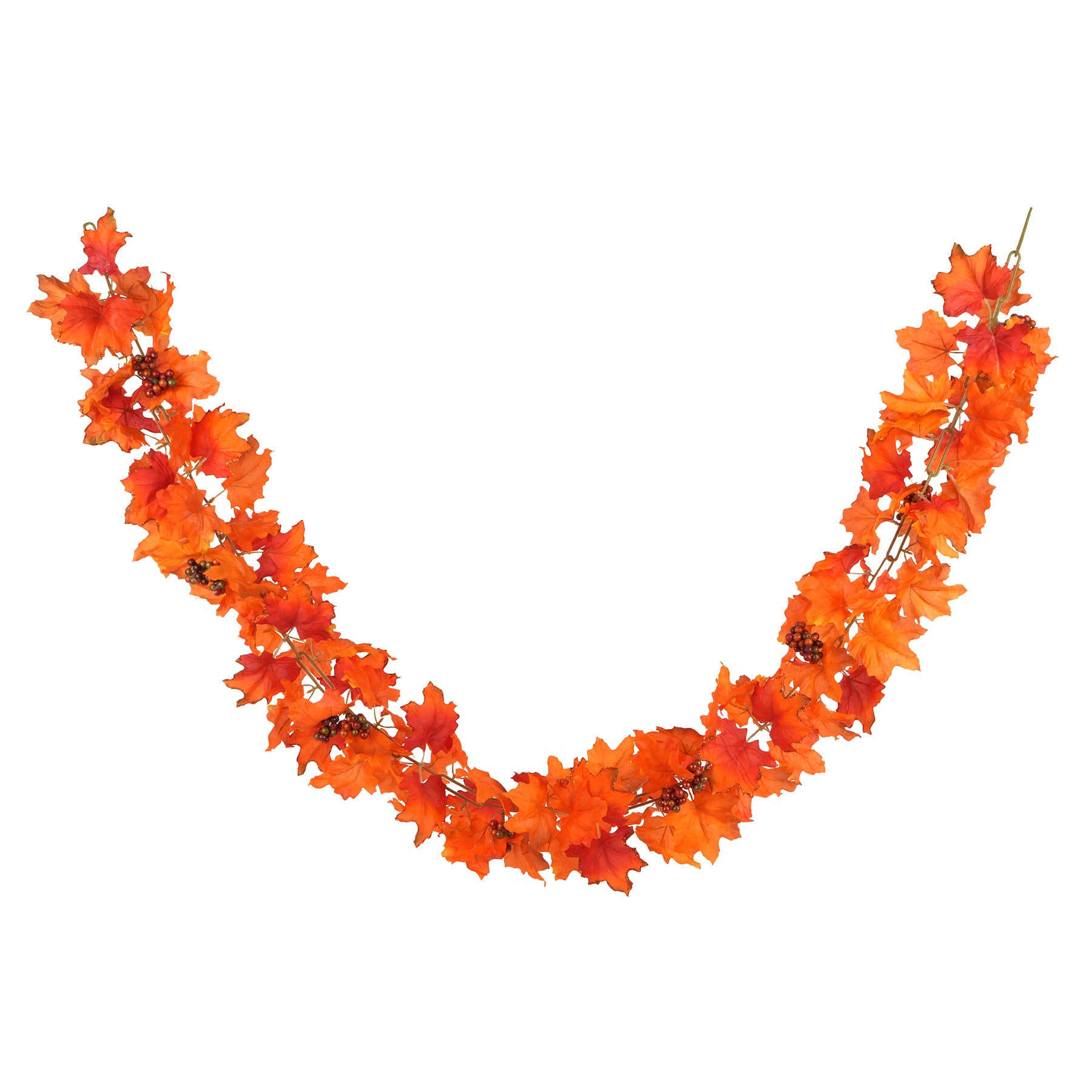 6ft. Glitter Orange Maple Leaf Chain Garland by Ashland&#xAE;
