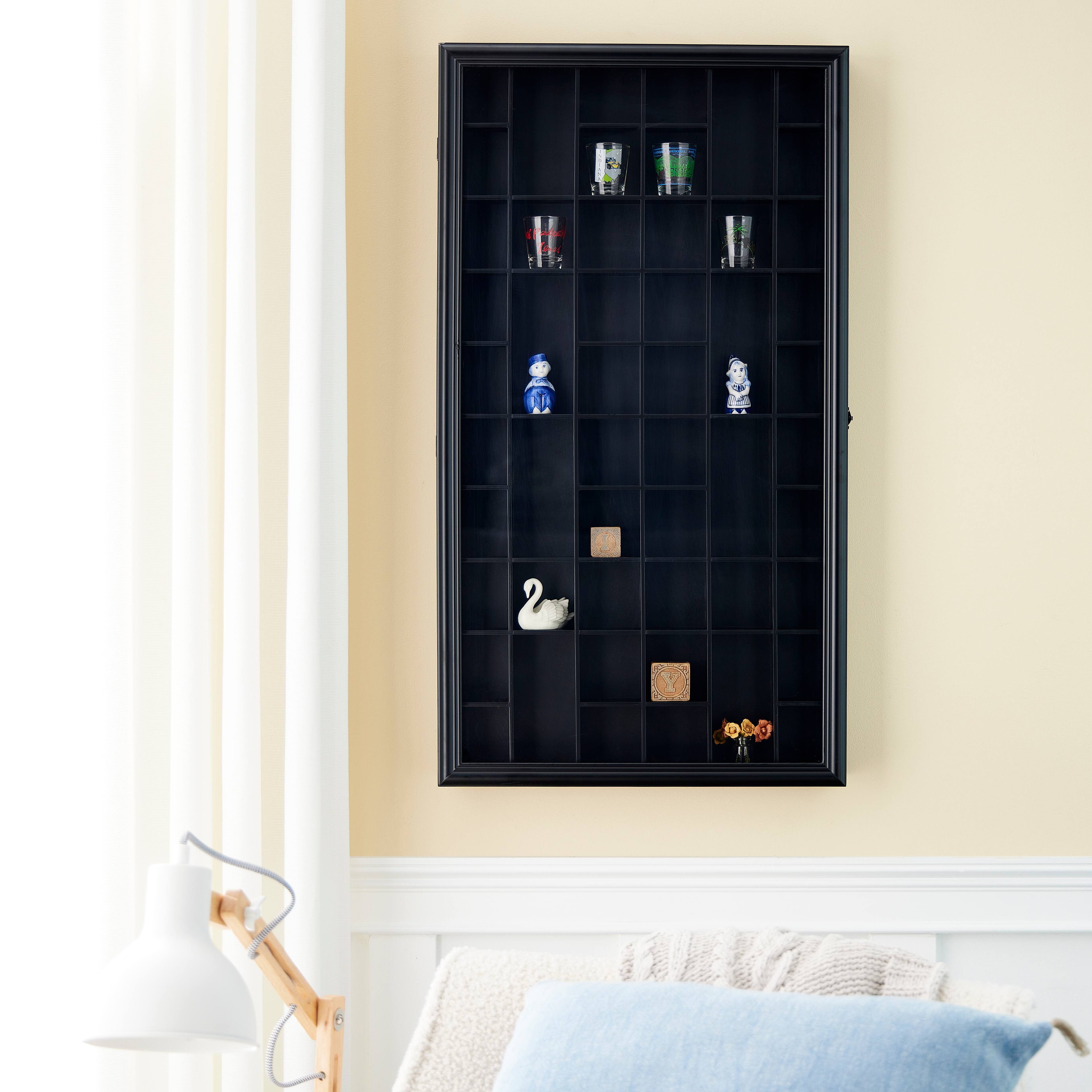 Gallery Solutions Shot Glass Display Case, 52 Openings