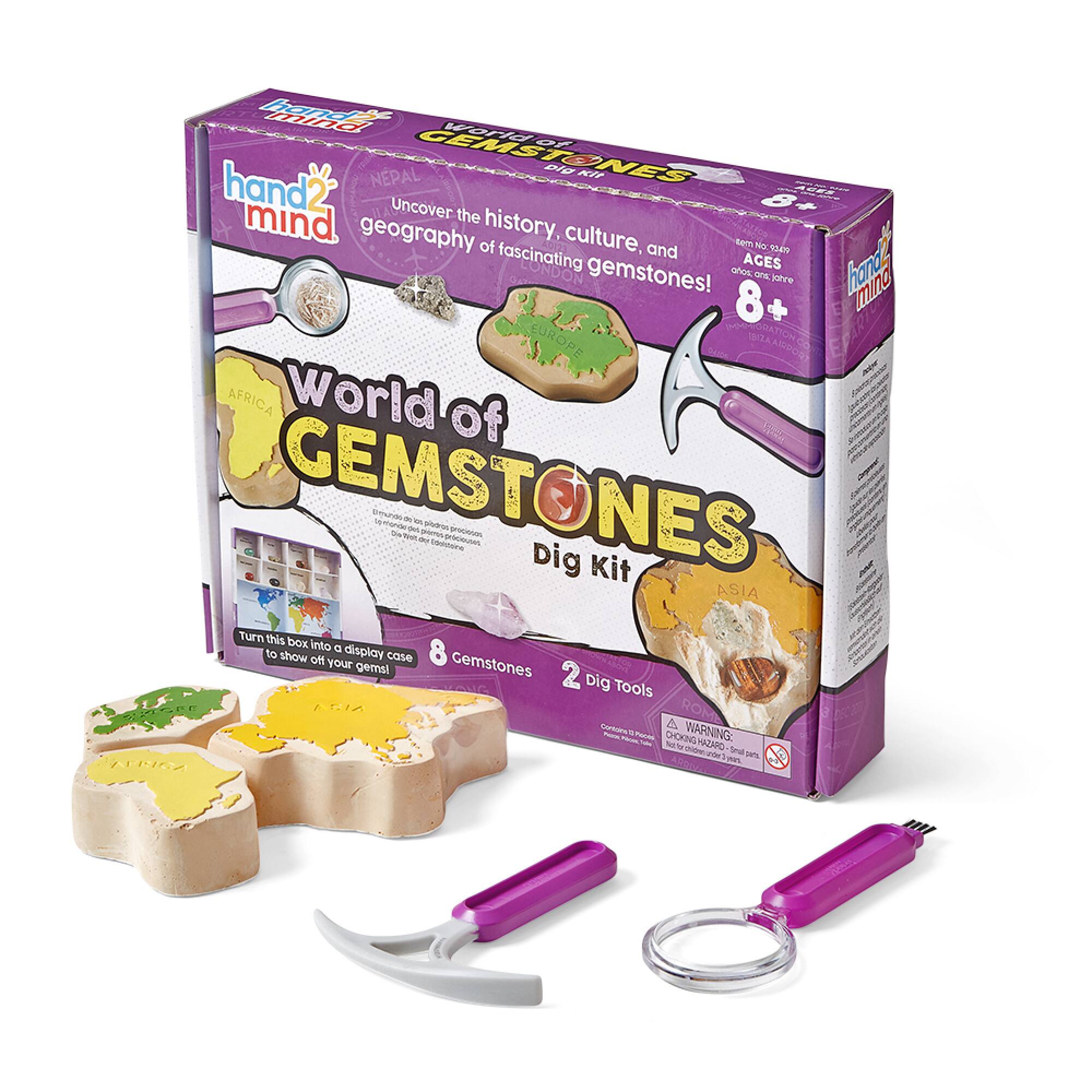 hand2mind® World of Gemstones Dig Kit