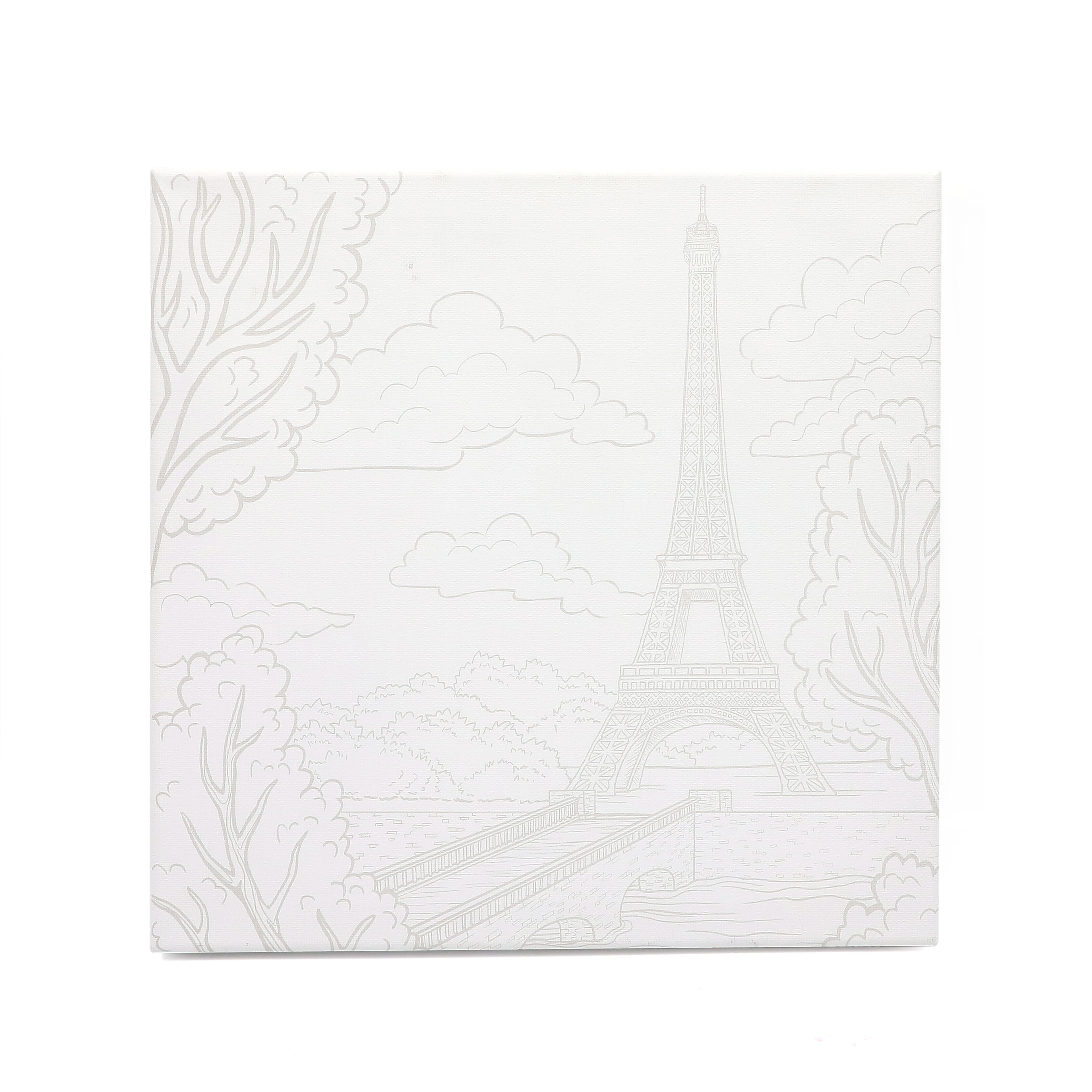 12&#x22; x 12&#x22; Eiffel Tower Canvas Painting Kit by Artist&#x27;s Loft&#xAE;