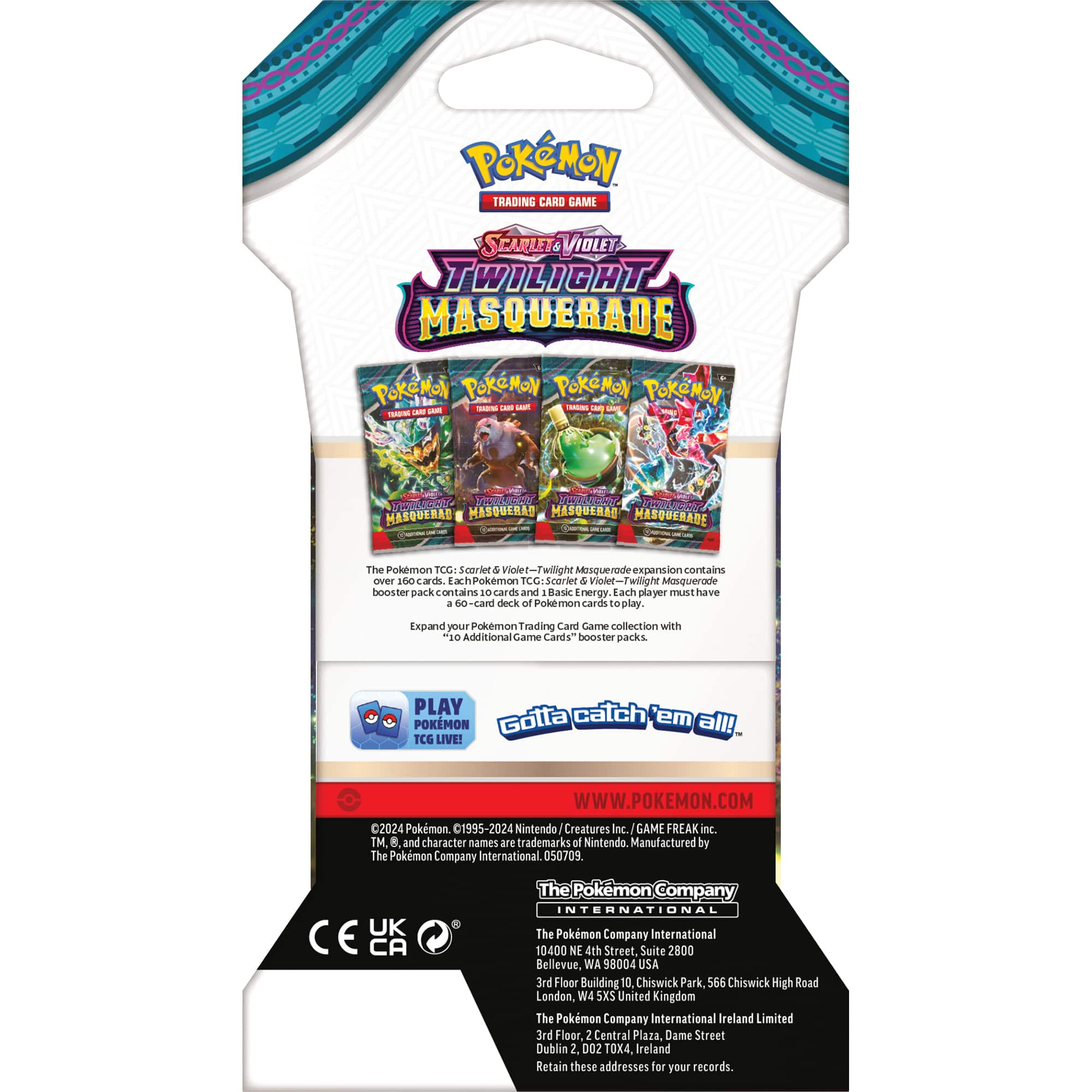 Pok&#xE9;mon&#x2122; Trading Card Game Scarlet &#x26; Violet Twilight Masquerade Booster Pack