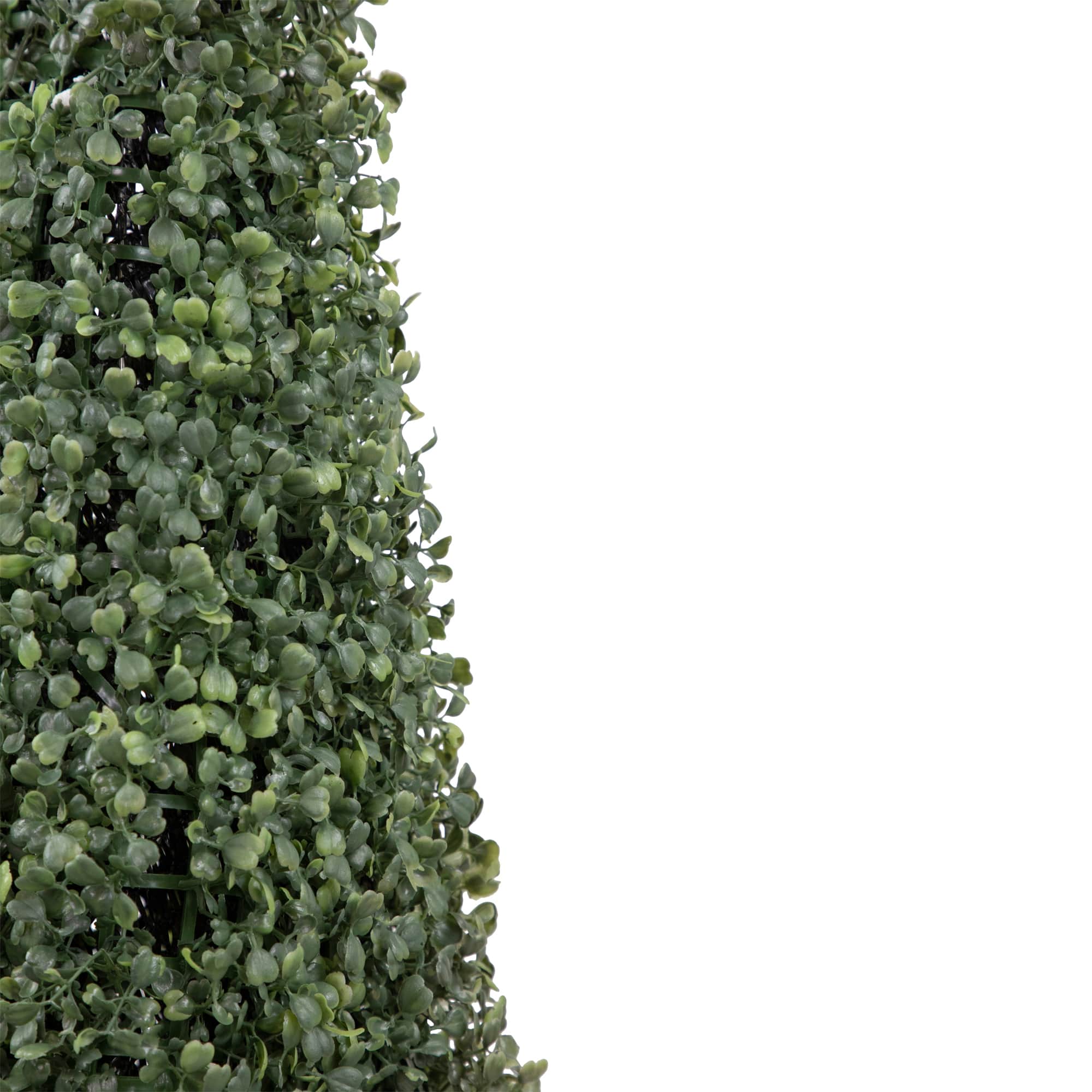 4ft. Unlit Artificial Two-Tone Boxwood Pyramid Topiary Tree with Round Pot