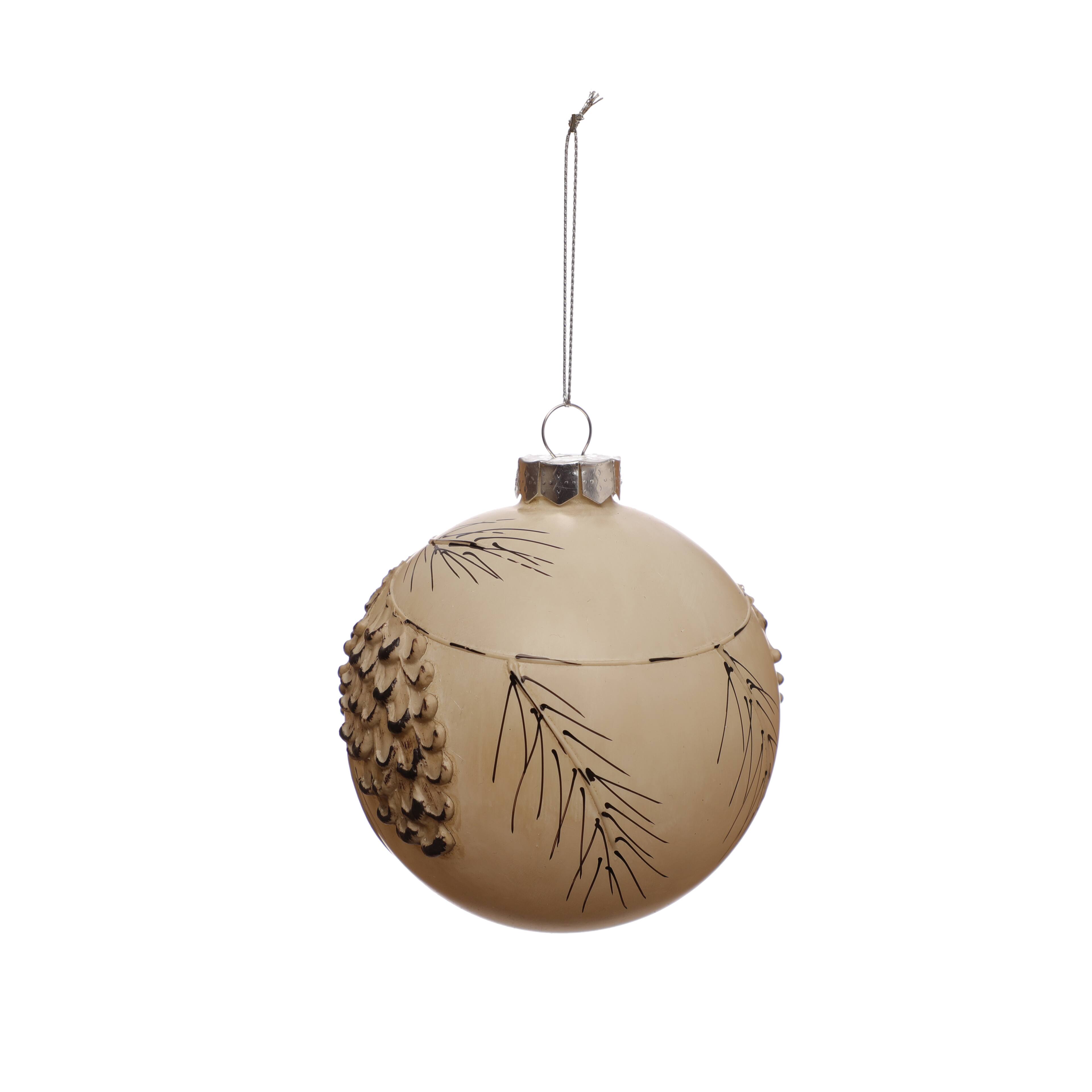 4.75&#x22; Brown Pinecone Glass Ball Ornament by Ashland&#xAE;