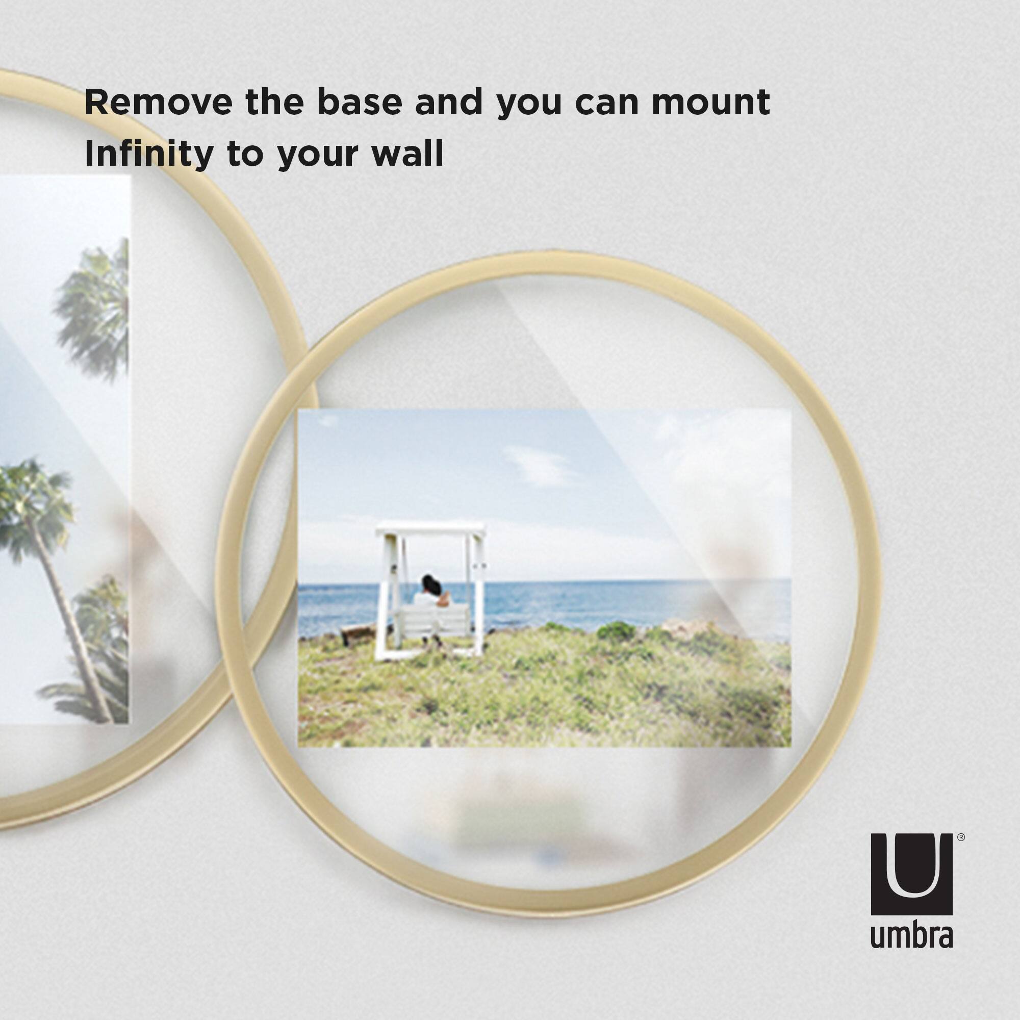 Umbra Matte Brass Infinity Round 4" X 6" Picture Frame