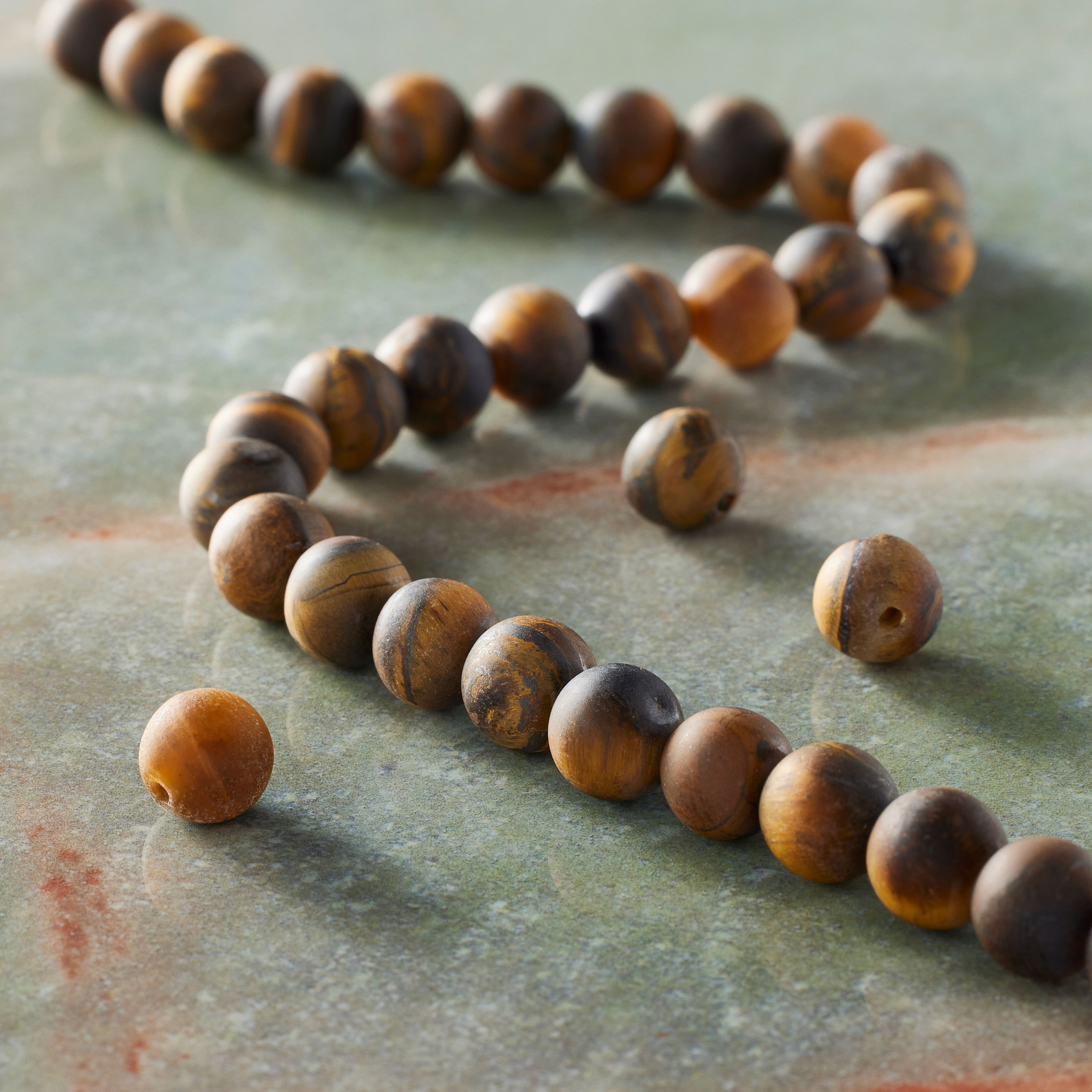 Brown Matte Tigereye Round Beads, 8mm by Bead Landing&#x2122;