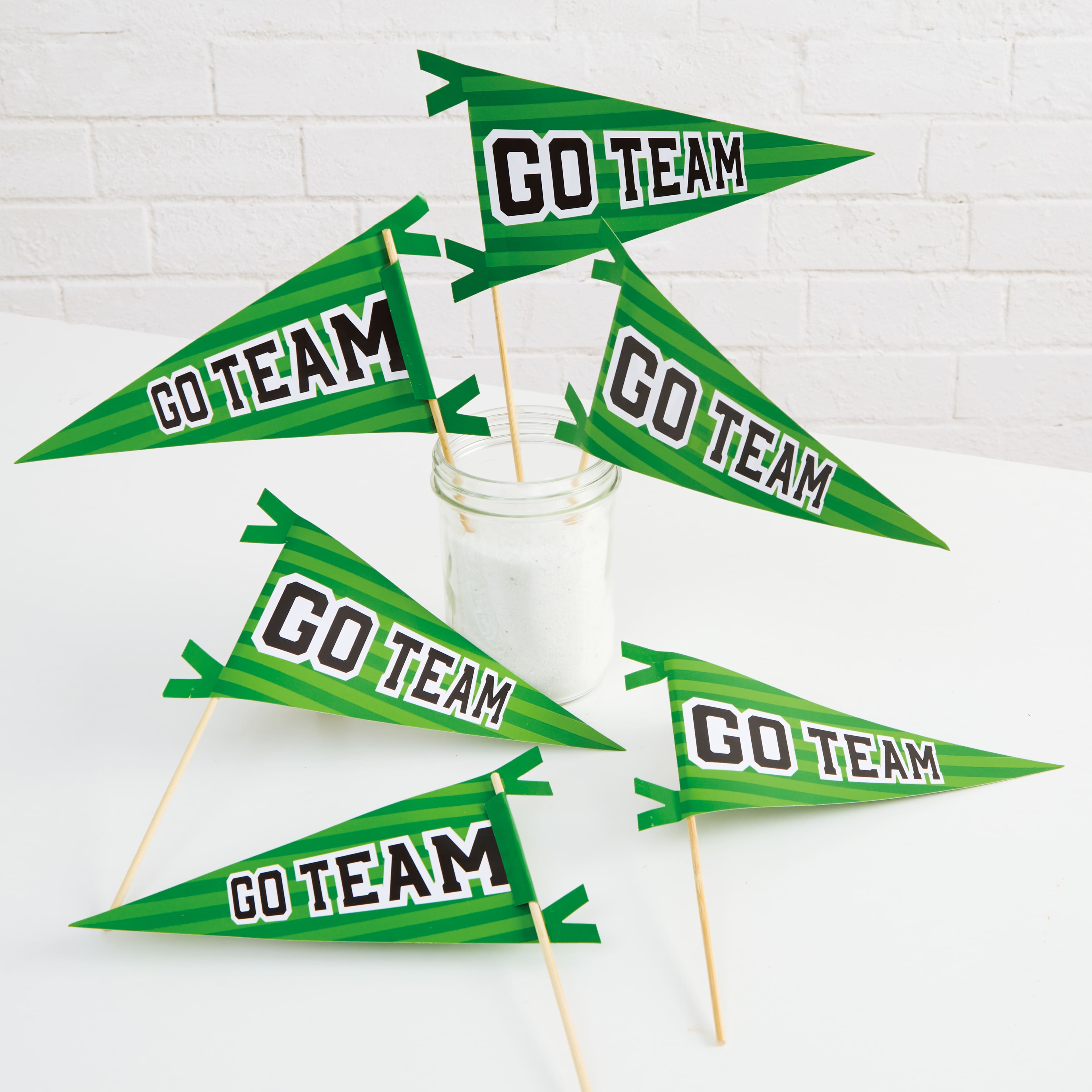 Go Team Paper Flags, 6ct. by Celebrate It&#x2122;