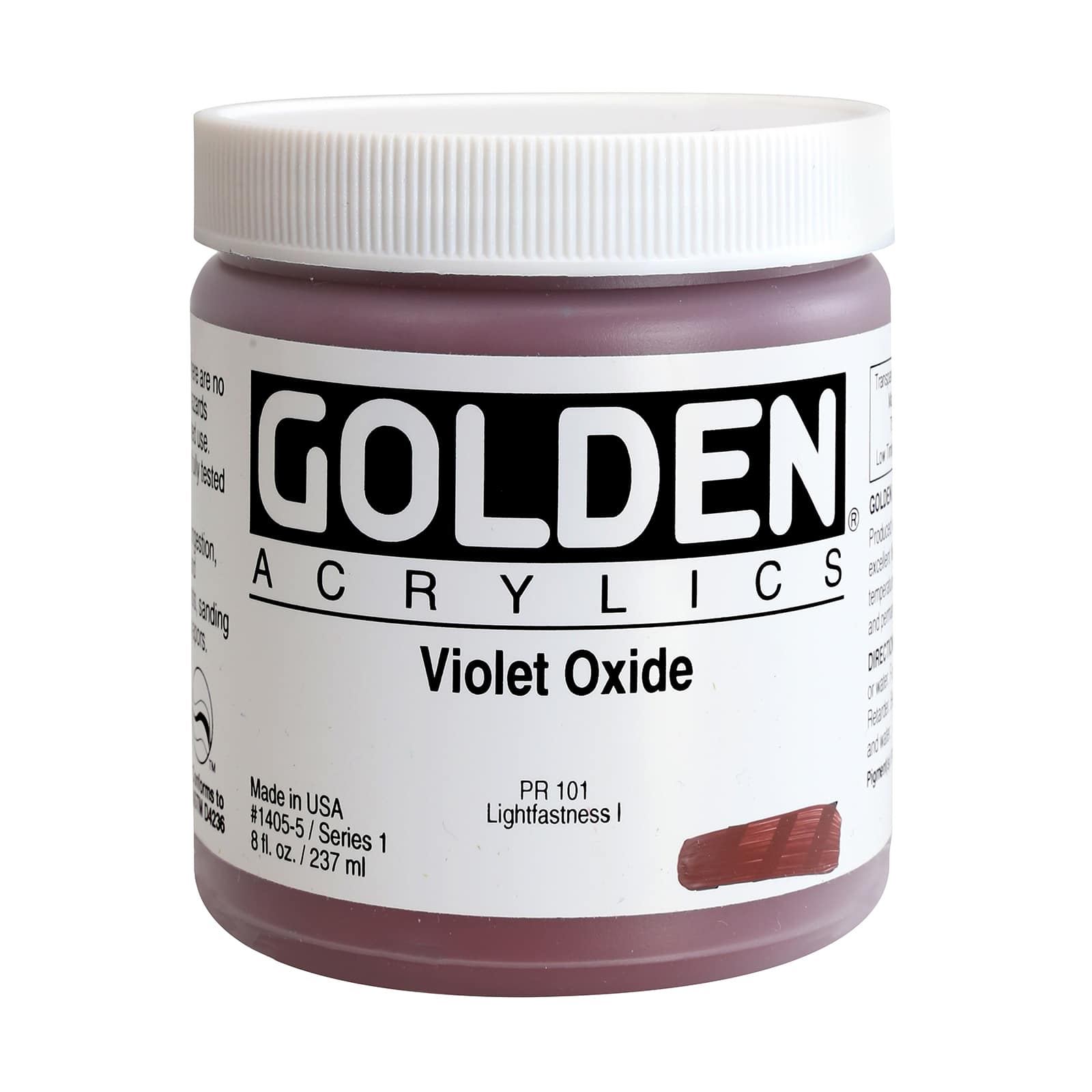 Golden Heavy Body Acrylic Paint, 8 oz in Violet Oxide