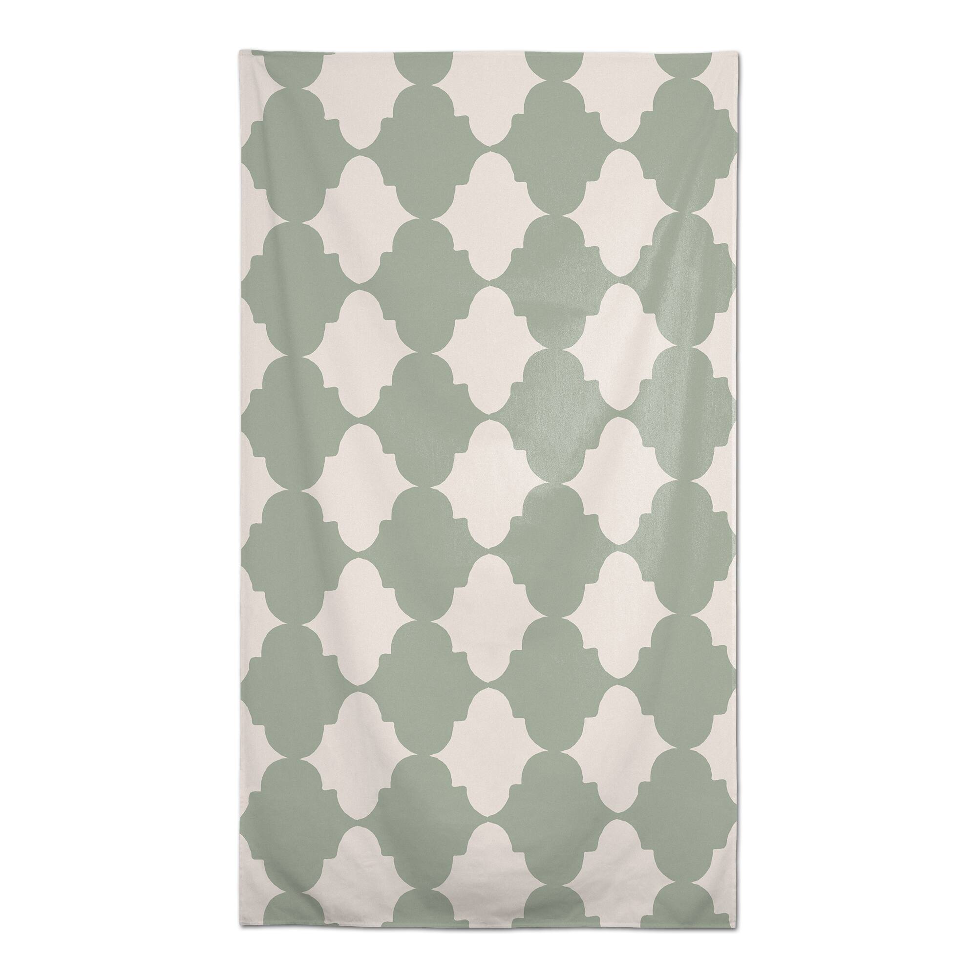 Teal Tile Pattern Tablecloth