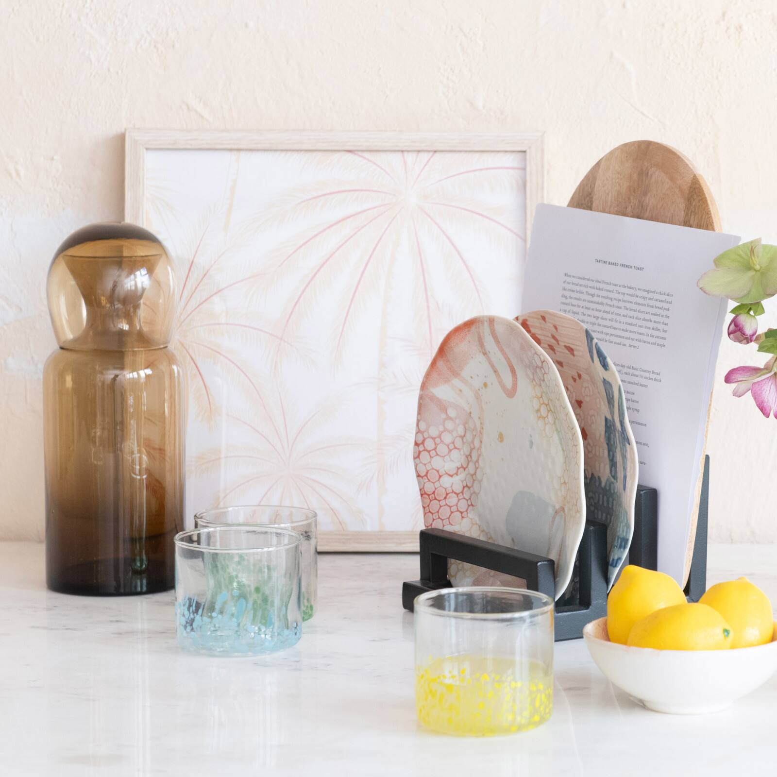 Hello Honey® 8oz. Multicolor Festive Confetti Hand-Blown Drinking Glasses, 4ct.