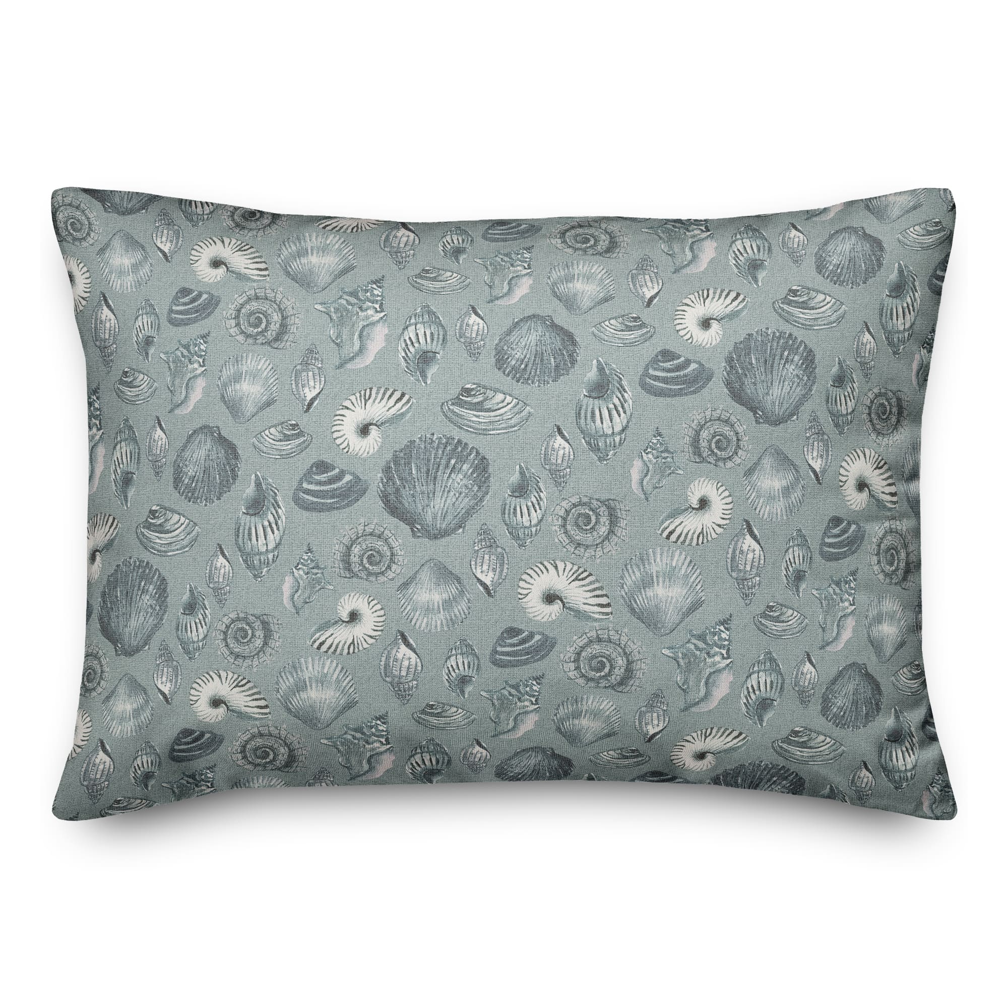 Blue Multicolor Shell Throw Pillow