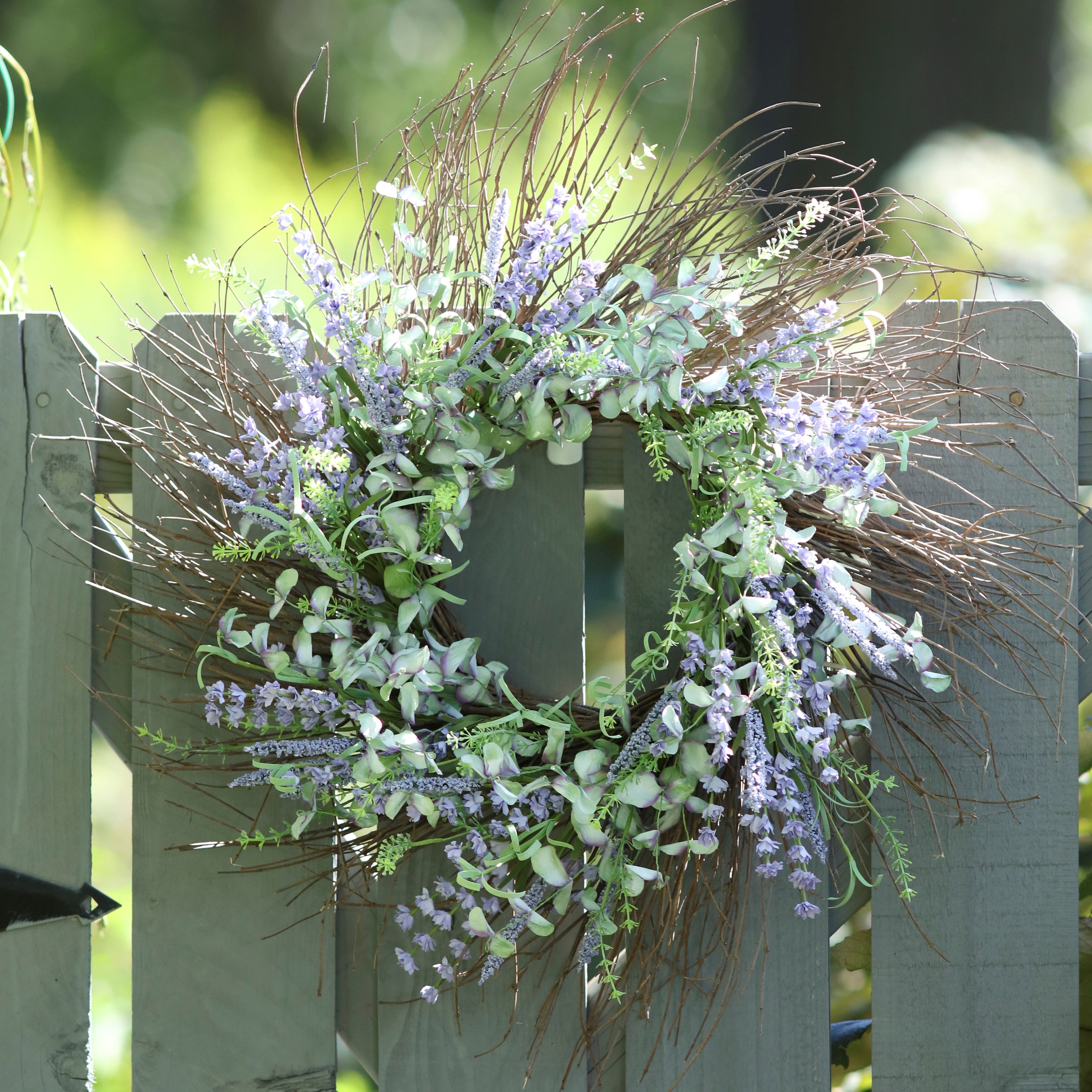 30.5" Purple & Green Floral Wreath