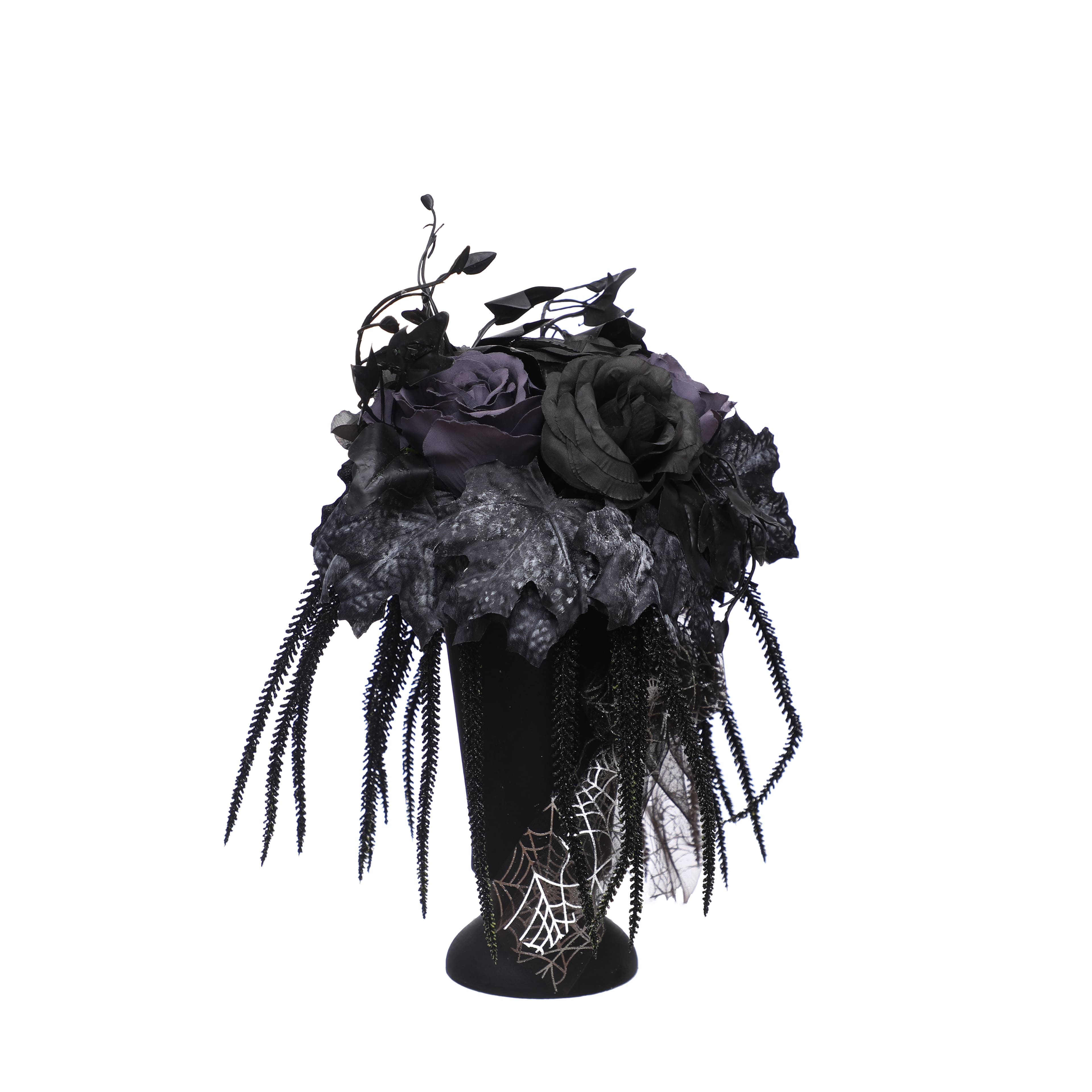 13.25&#x22; Creepy Floral Arrangement in Black Container by Ashland&#xAE;