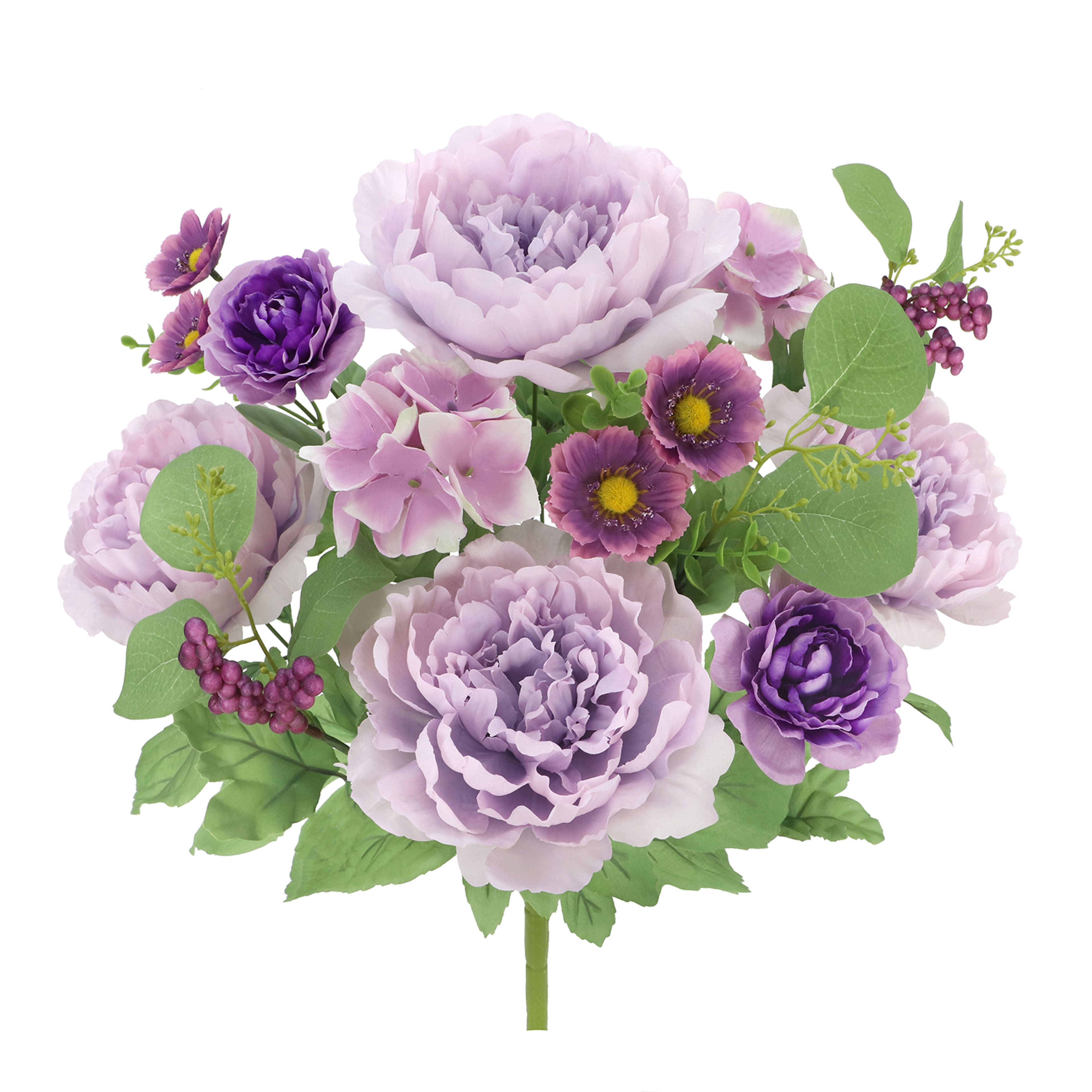 22&#x22; Peony &#x26; Hydrangea Mix Deluxe Bush by Ashland&#xAE;