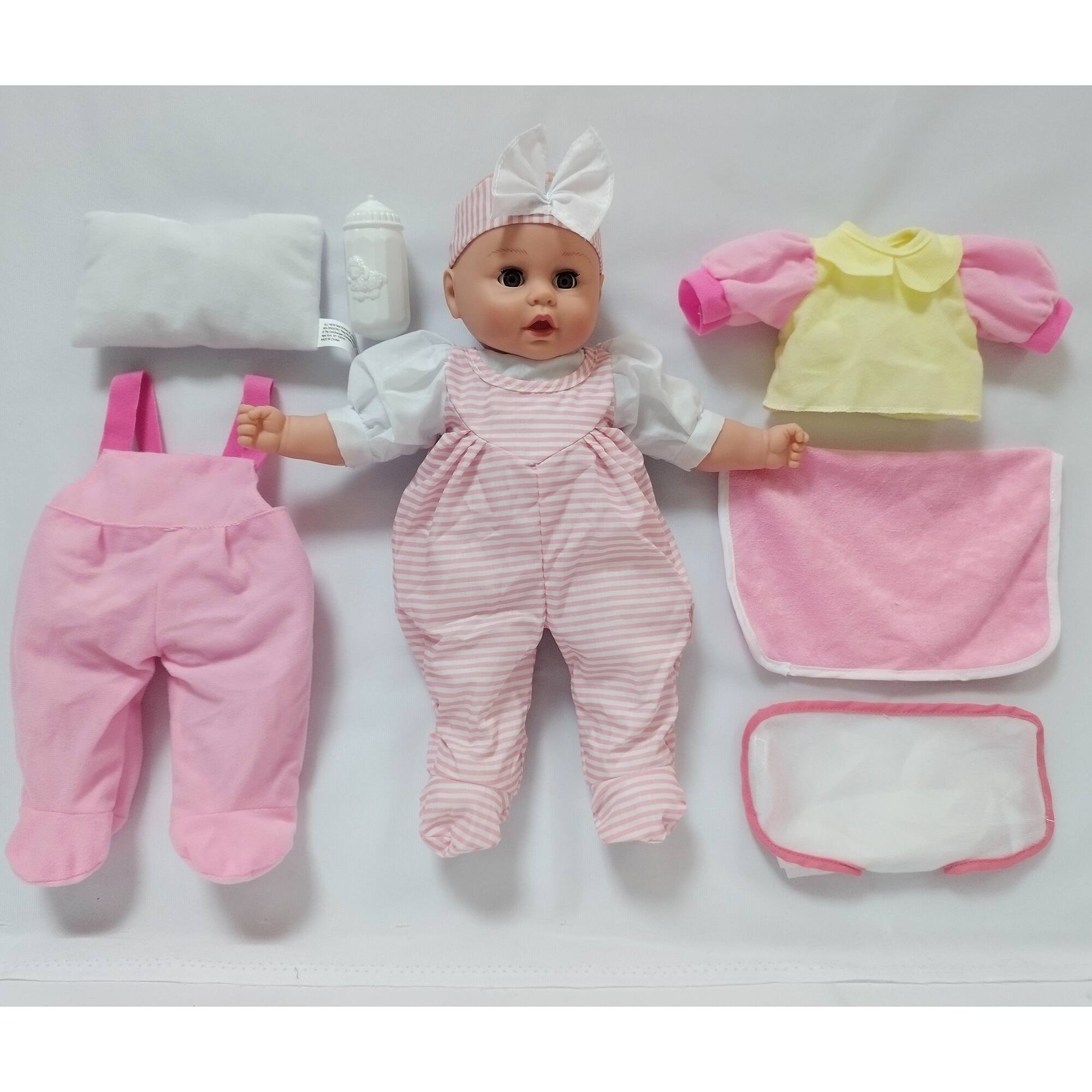 Goldberger Baby's First® Soft Baby Playset™ 16" Dress Up Baby Doll Kit