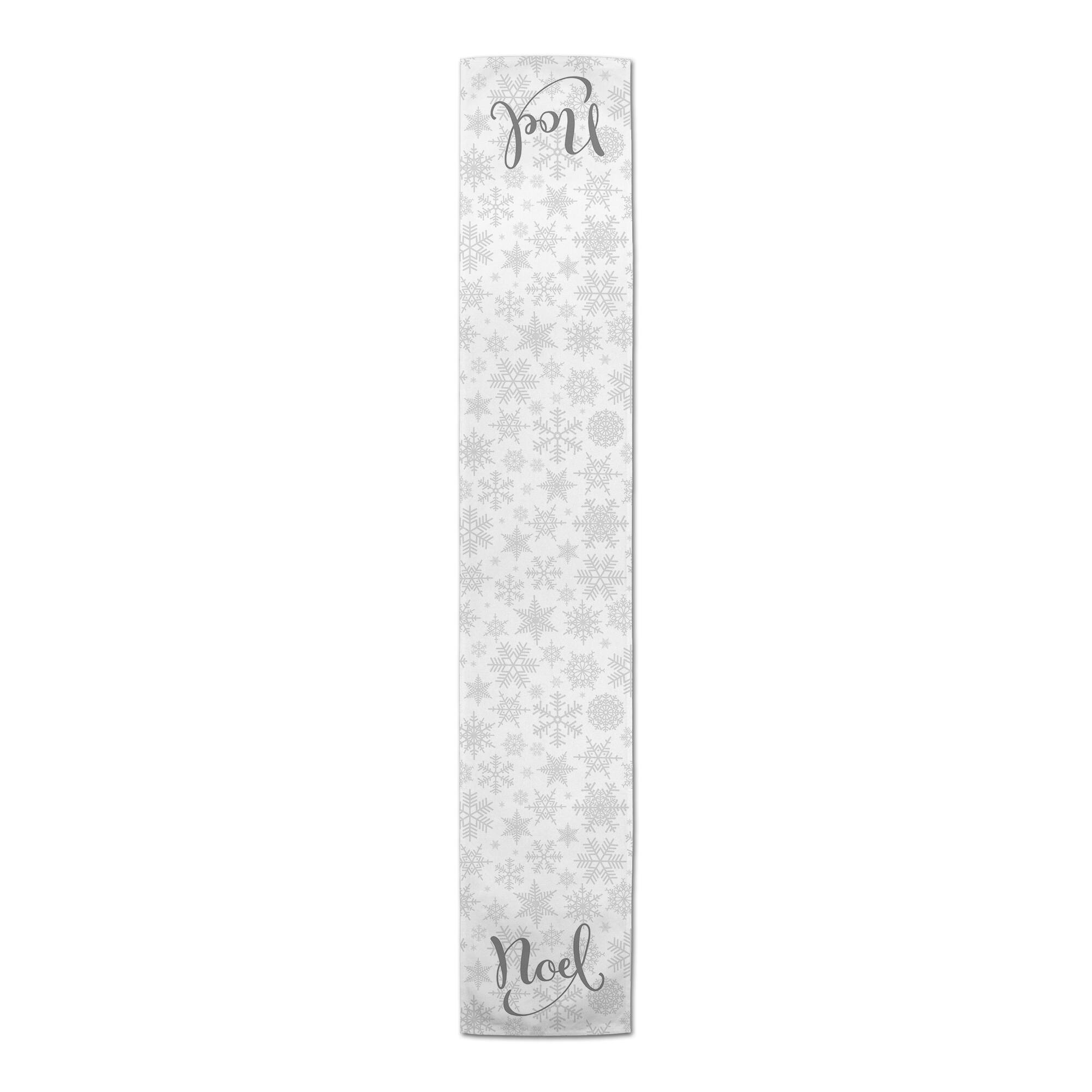 Noel Snowflake Pattern 16x90 Poly Twill Table Runner
