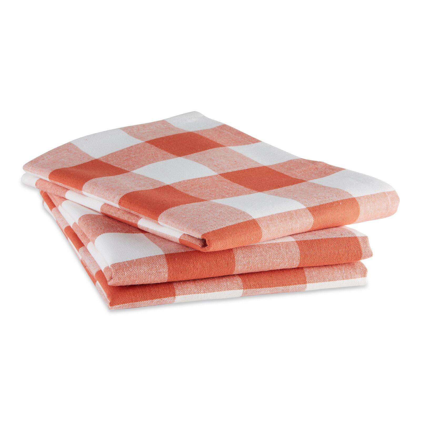 DII&#xAE; Vintage Red Buffalo Check Dish Towels, 3ct.