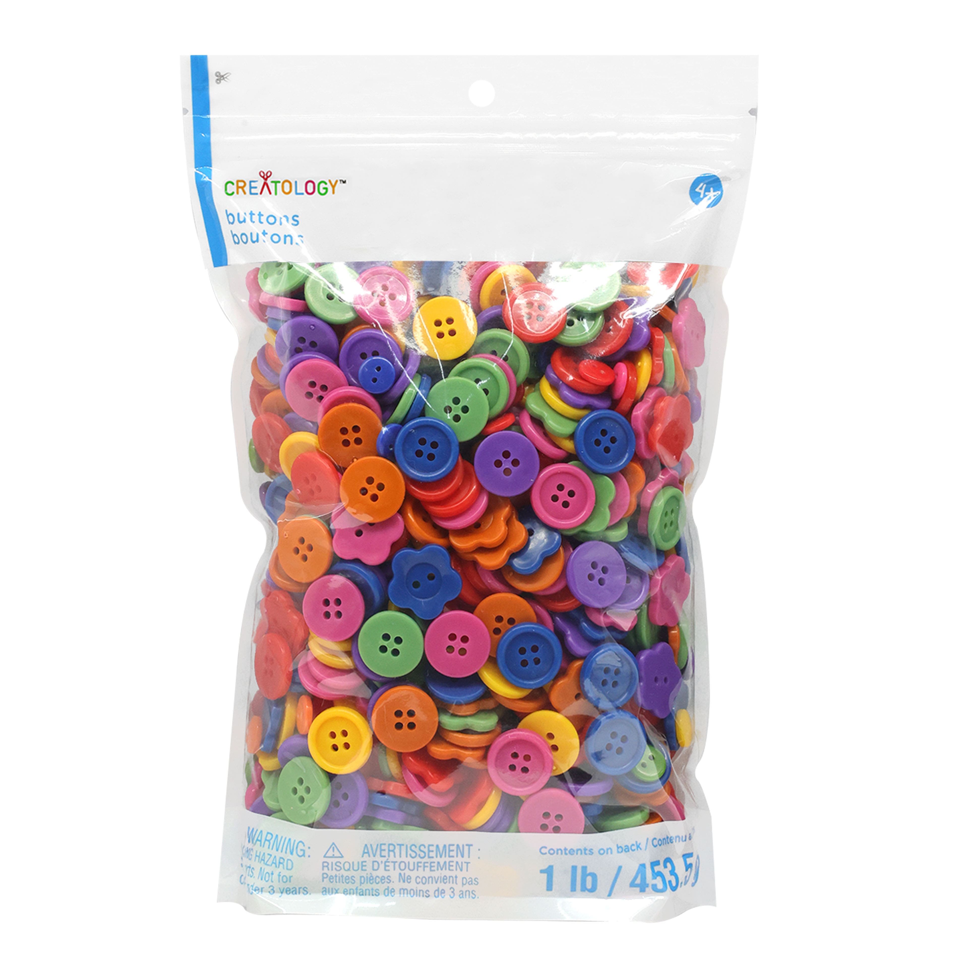 6 Pack: 1lb. Primary Button Mix by Creatology&#x2122;