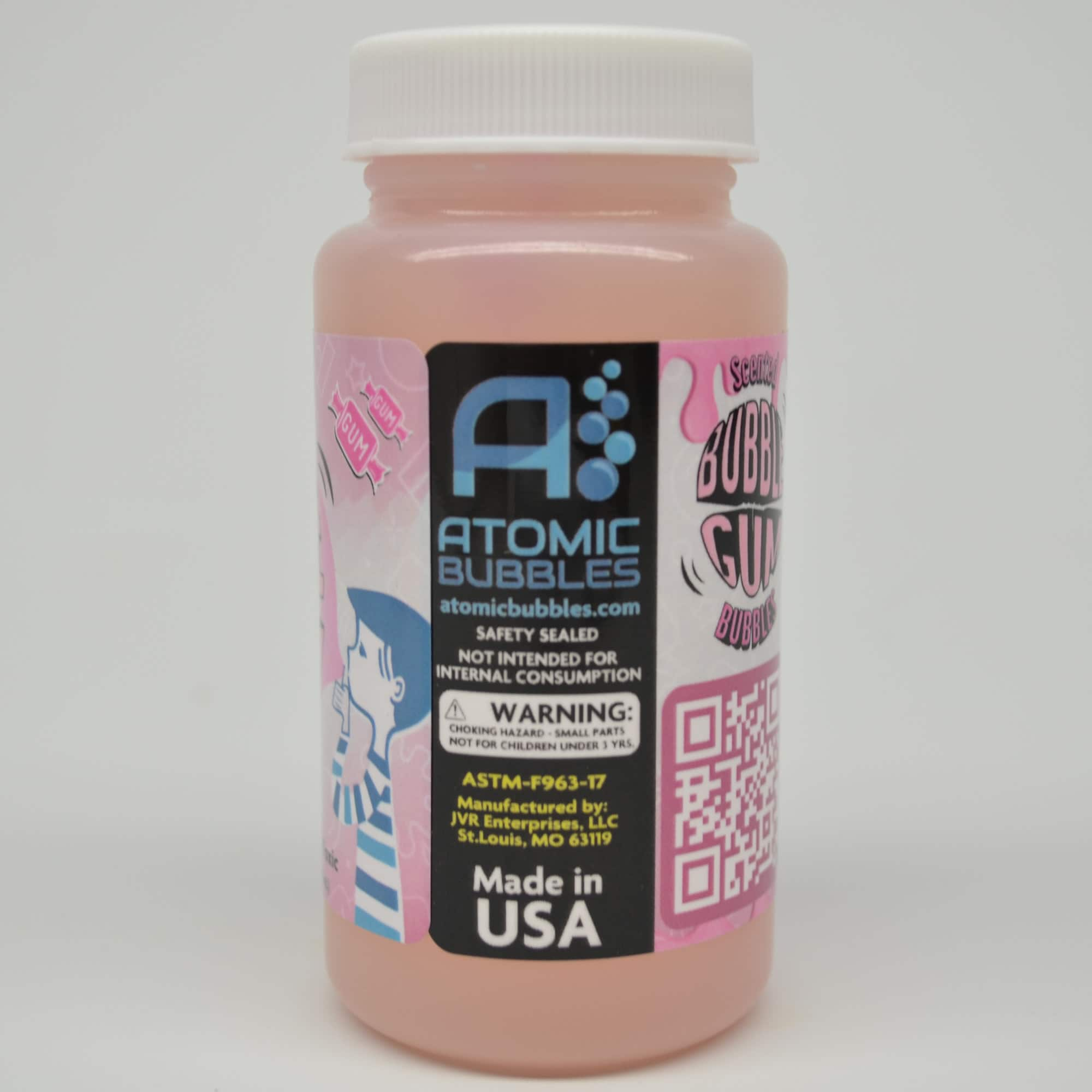 Atomic Bubbles 4oz. Bubble Love Bubblegum Scented Bubbles, 48ct.