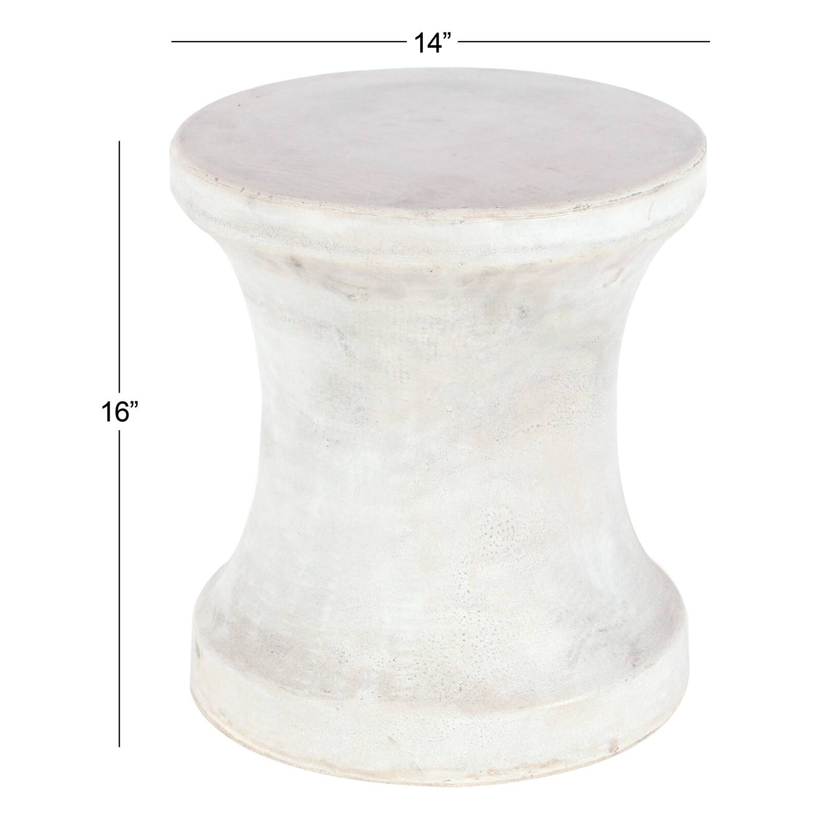 16&#x22; Fiberclay Contemporary Outdoor Stool