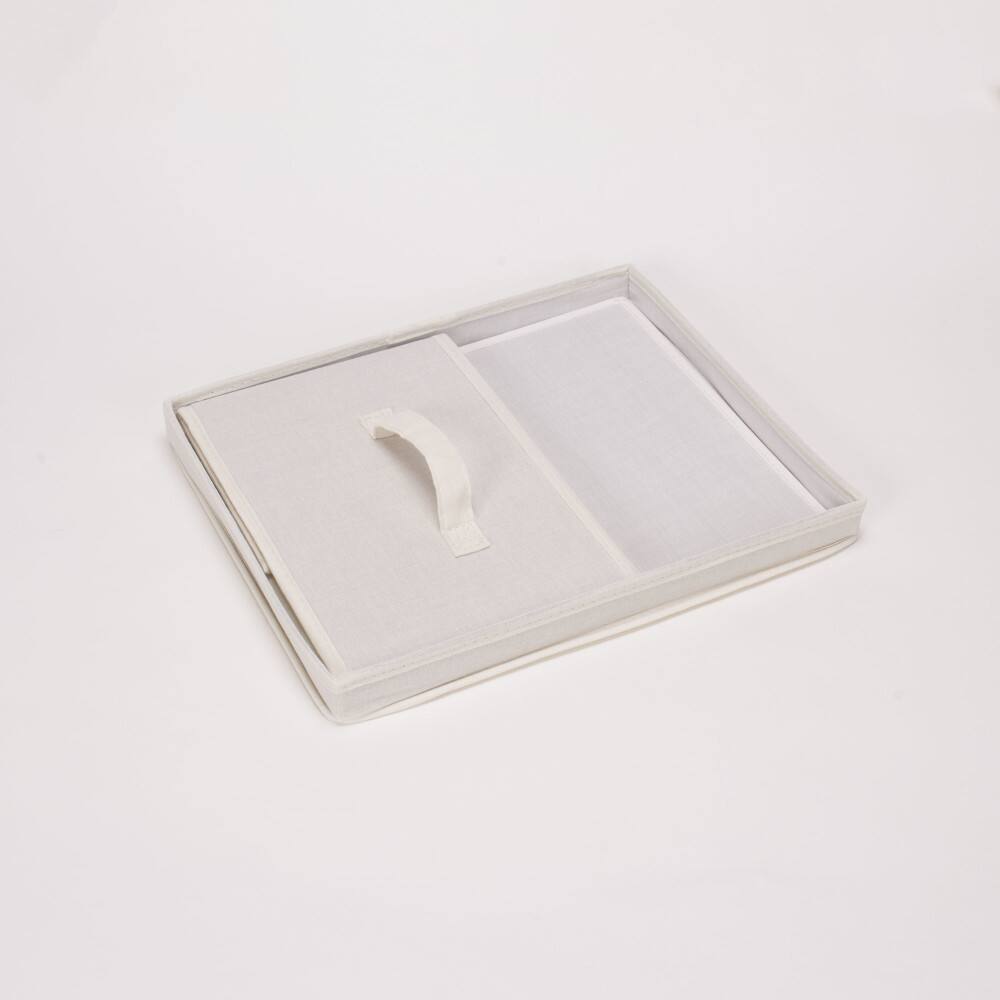 Household Essentials Canvas Storage Box with Lid