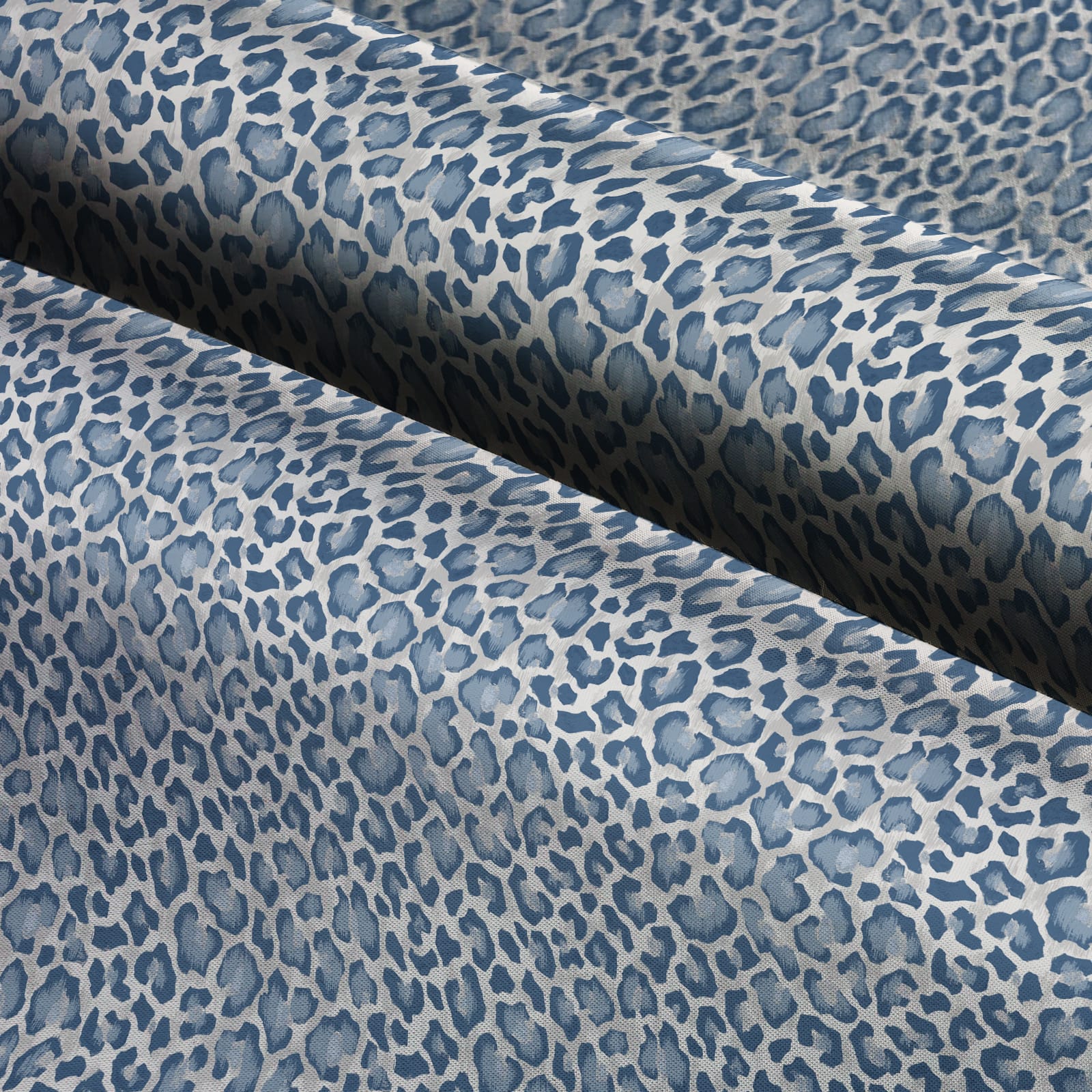 Springs Creative Modern Coastal Russo Raffia Chambray Blue Fabric