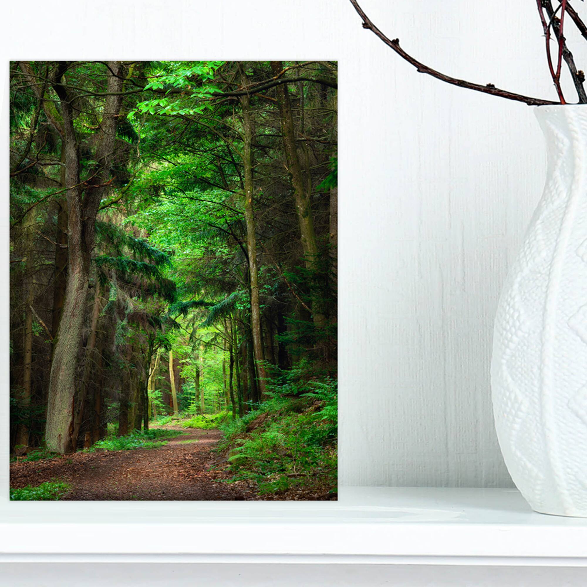 Designart - Dreamy Greenery in Dense Forest - Forest Canvas Art Print