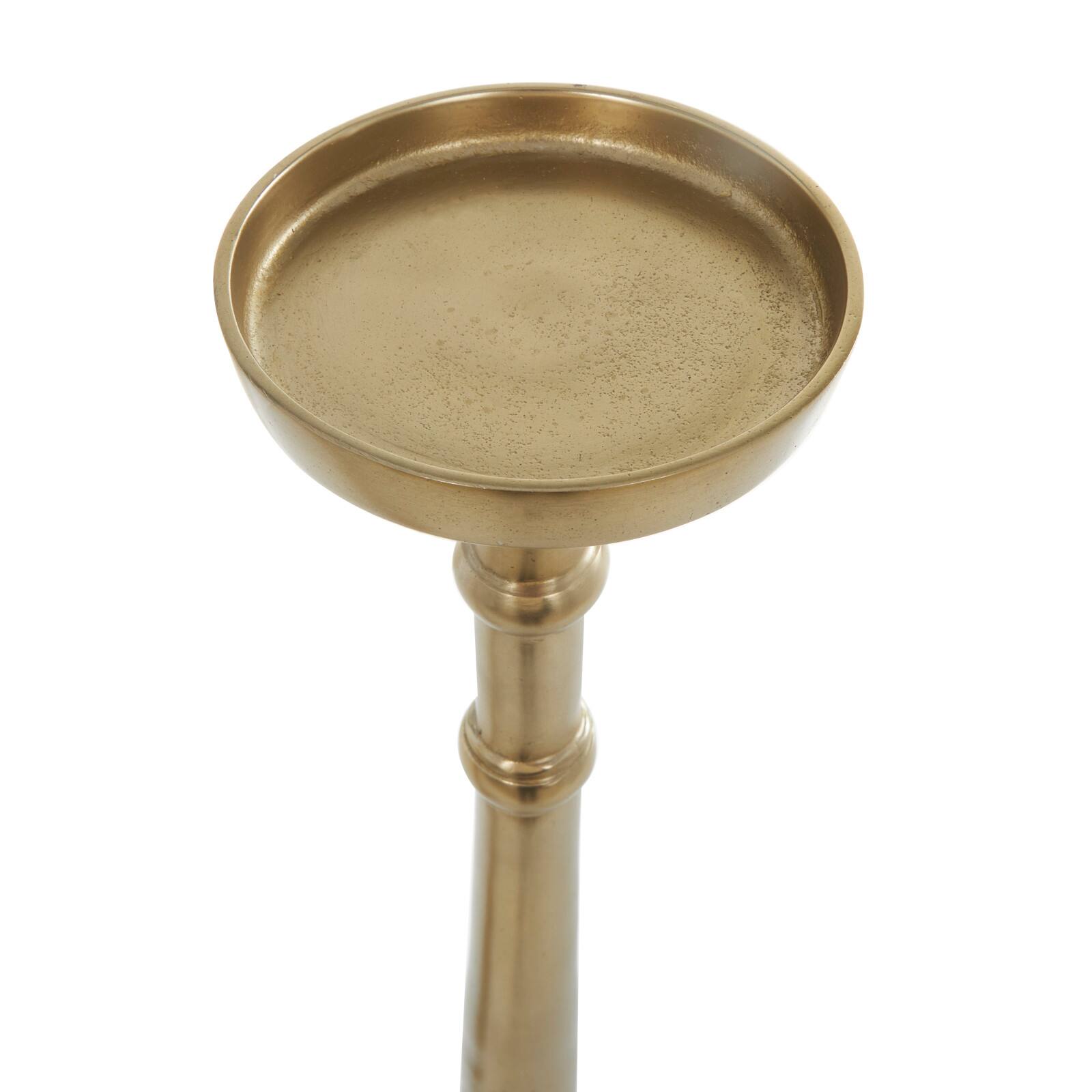 Aluminum Tall Floor Pillar Candle Holder Set