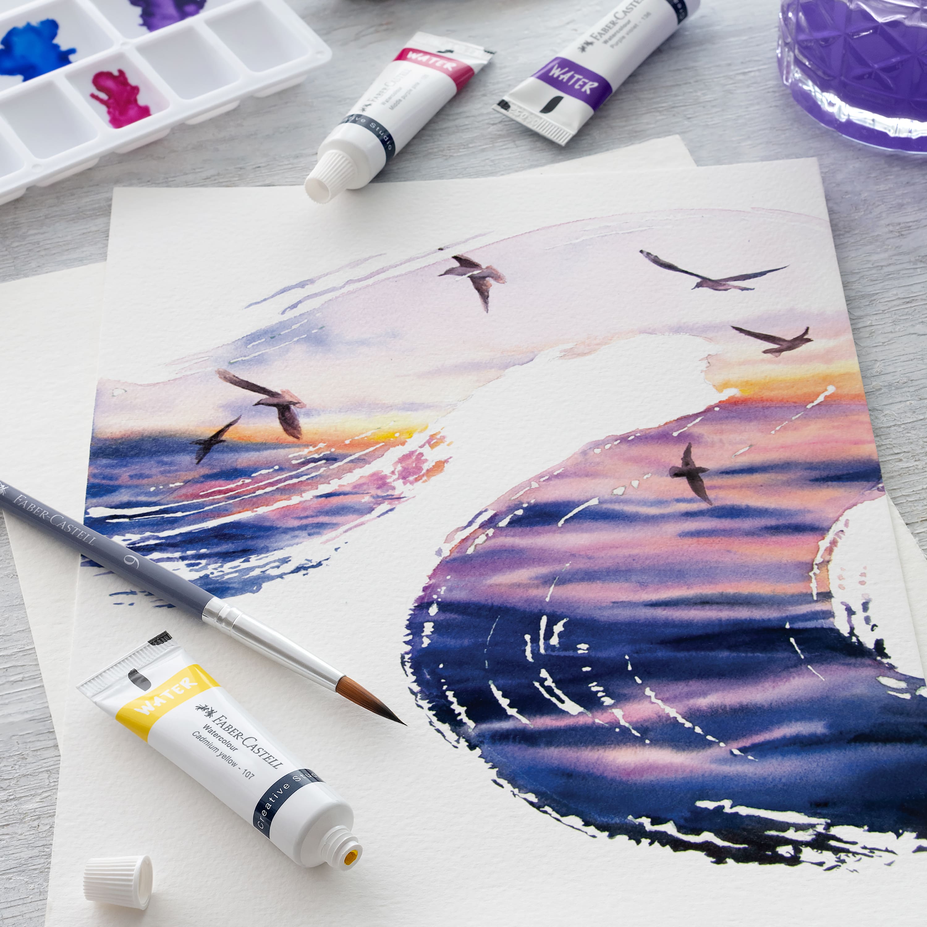 Faber-Castell Creative Studio 24 Color Watercolor Paint Set