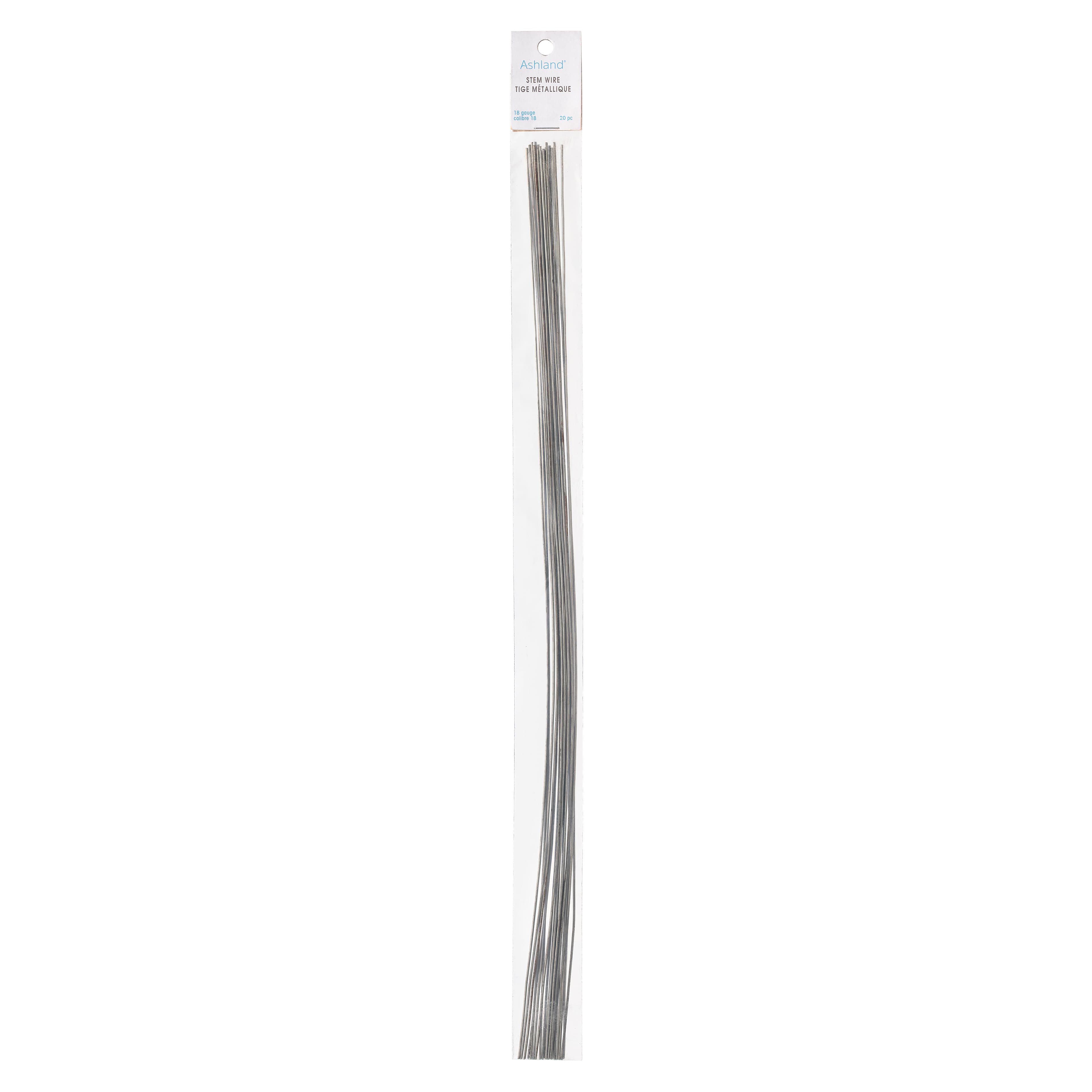 Decora 18 Gauge White Floral Stem Wire 16 inch,50/Package