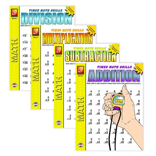 Remedia Publications Timed Math Drills Book Set | Addition ...