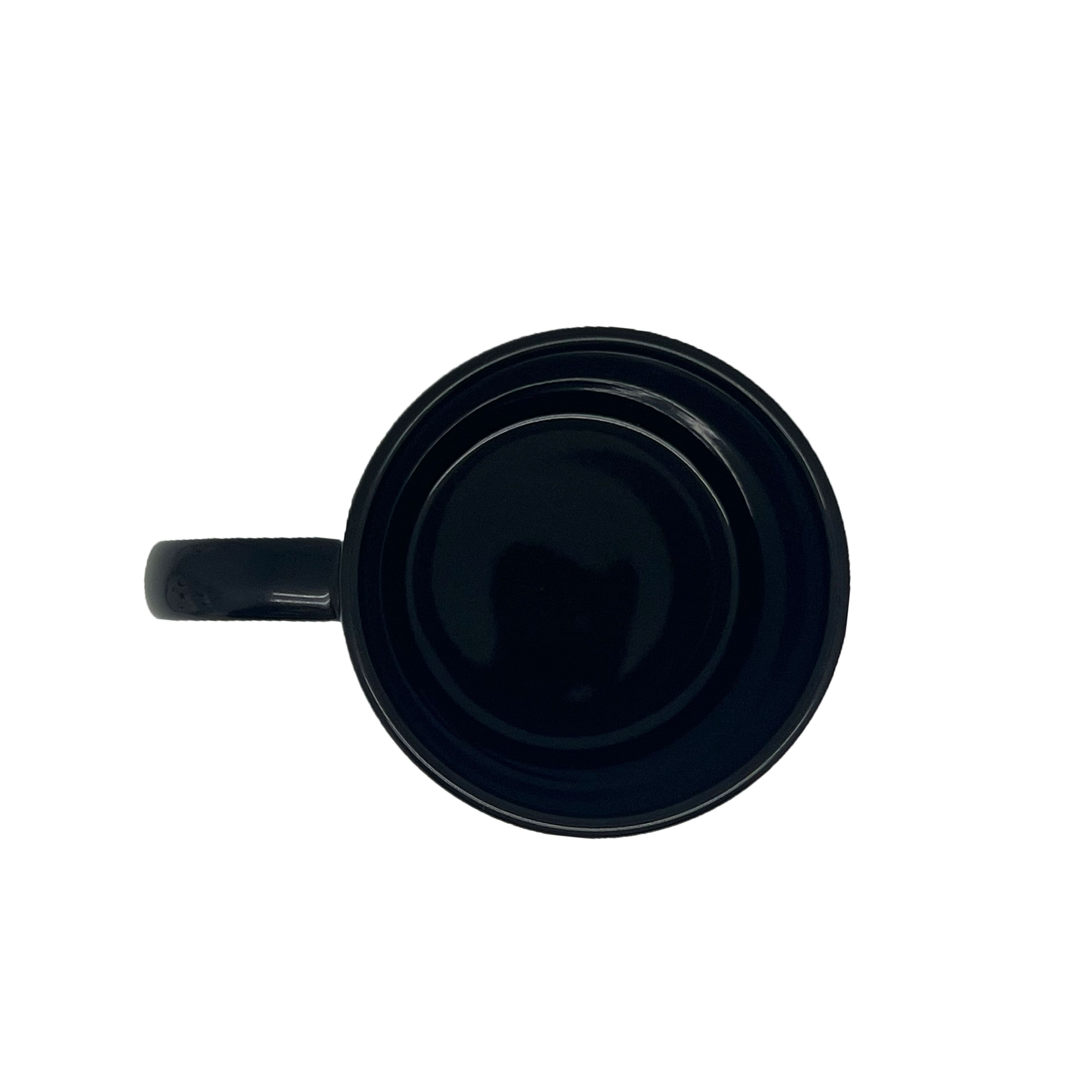 15oz. Black with White Patch Sublimation Mug by Make Market&#xAE;