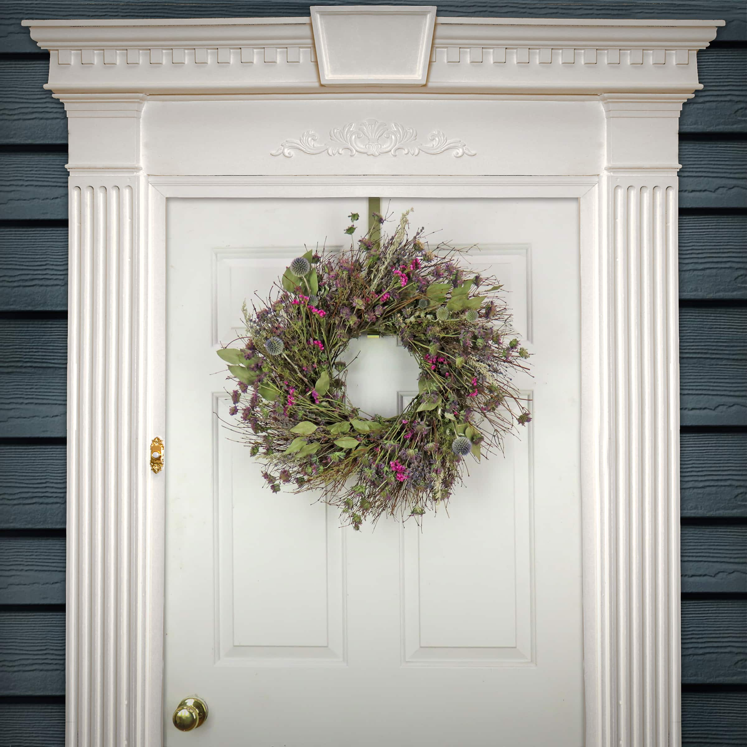 22&#x27;&#x27; Eucalyptus and Wildflowers Spring Wreath