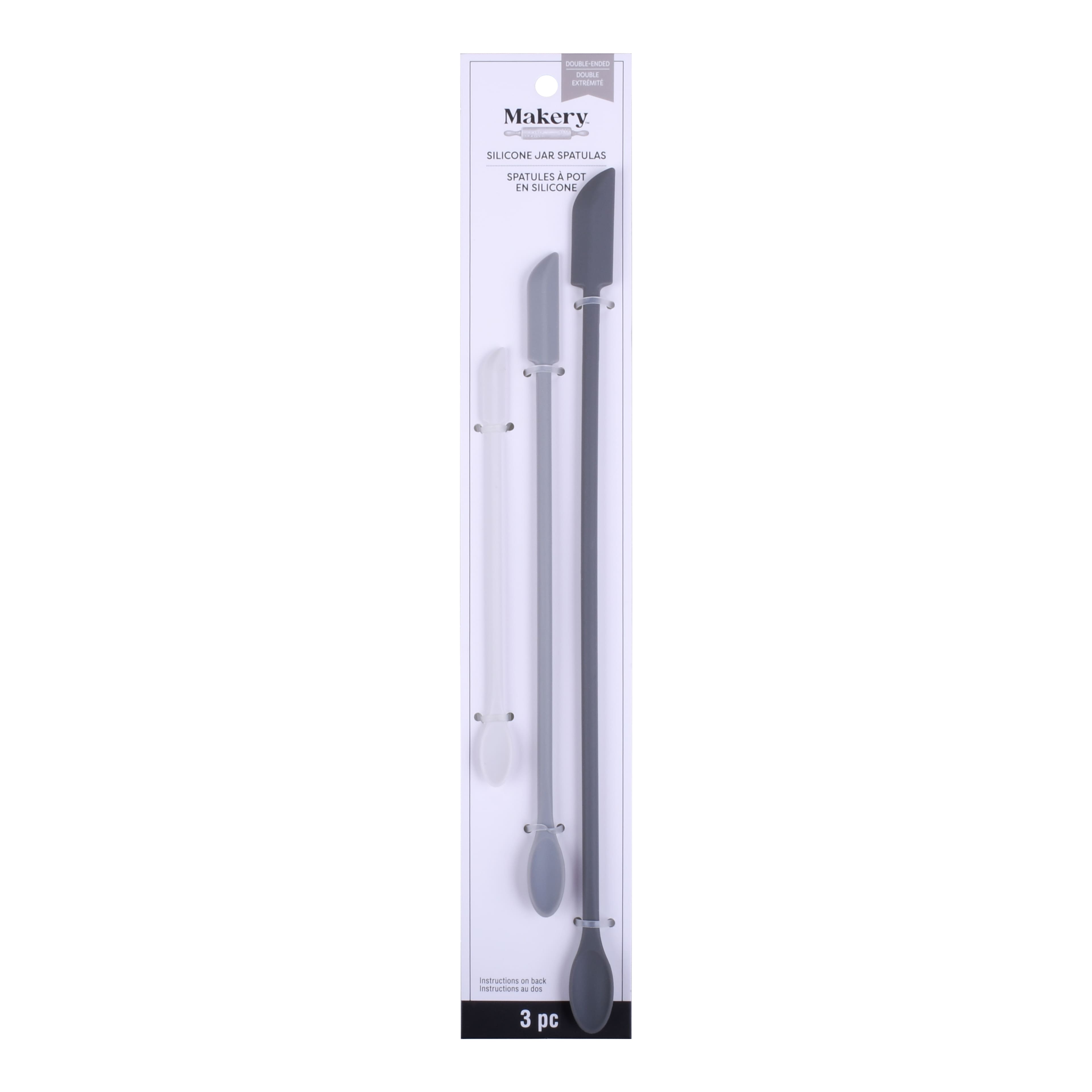 Double Ended Silicone Jar Spatula Set by Makery&#x2122;