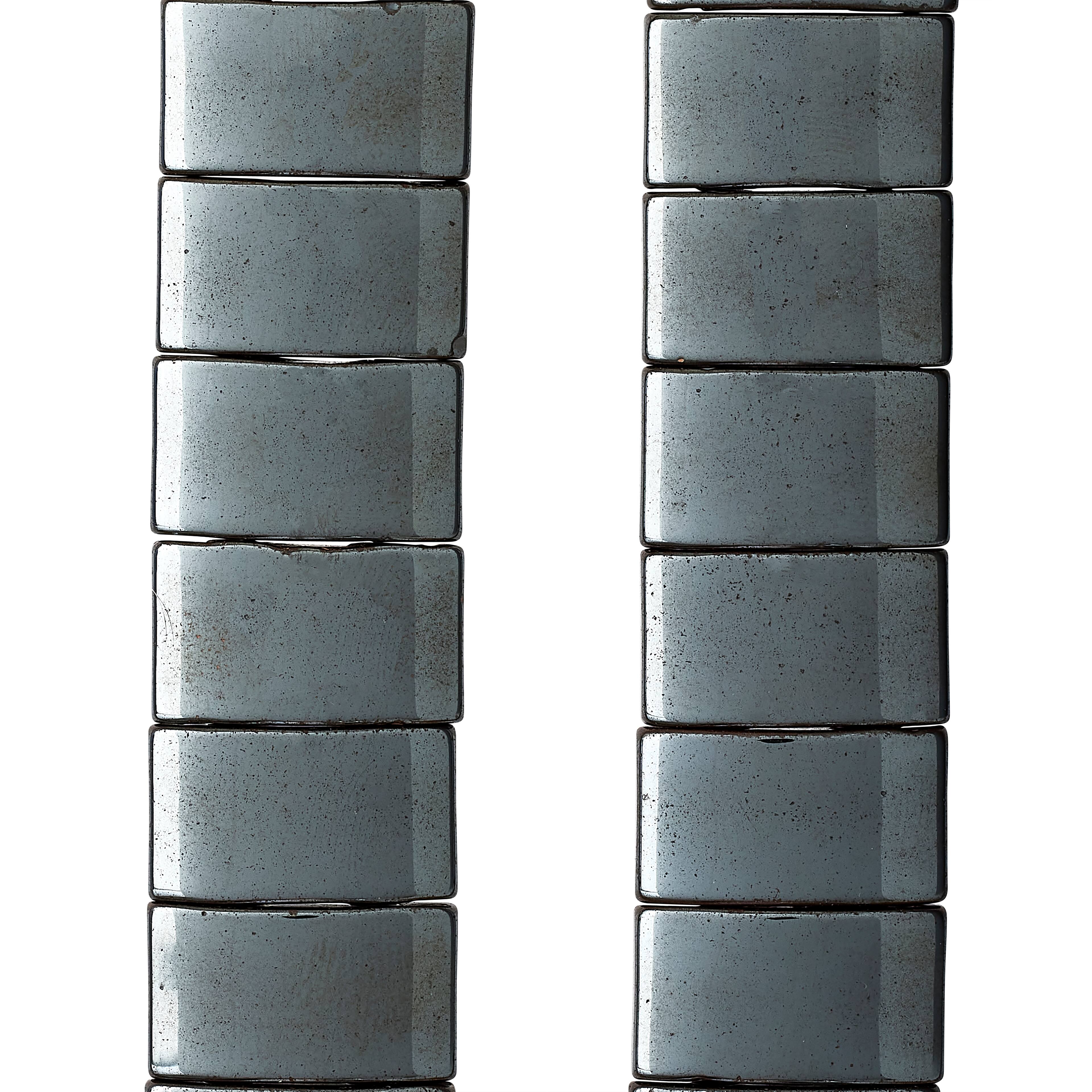 Bead Gallery Black Hematite Rectangle Sliders, 17mm - 10242667 - Beads Buy the Bead Gallery Black Hematite Rectangle Slid sku 10242667