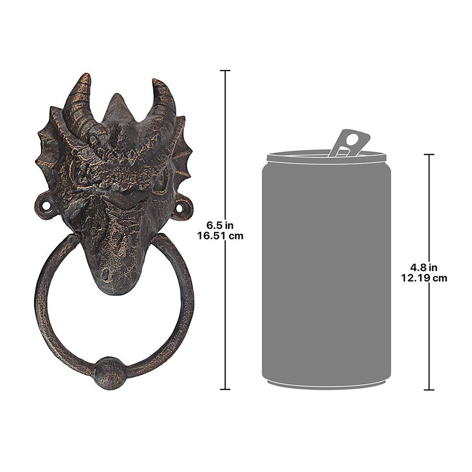 Design Toscano Head of the Dragon Foundry Iron Door Knocker